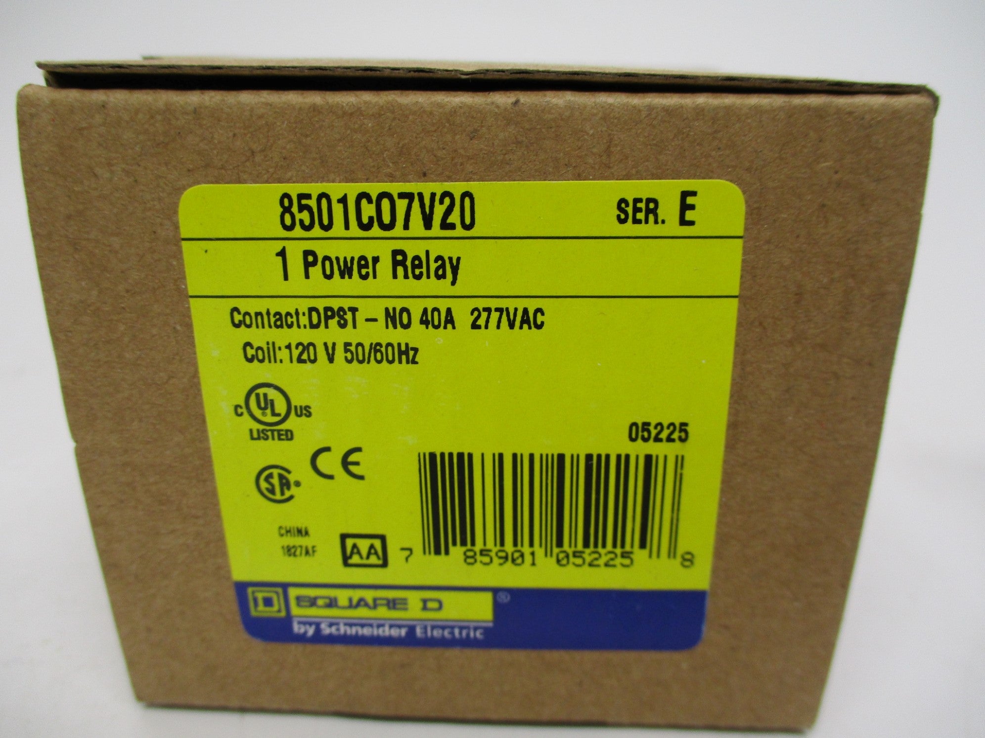 SQUARE D 8501CO7V20 SER. E 120V NSMP