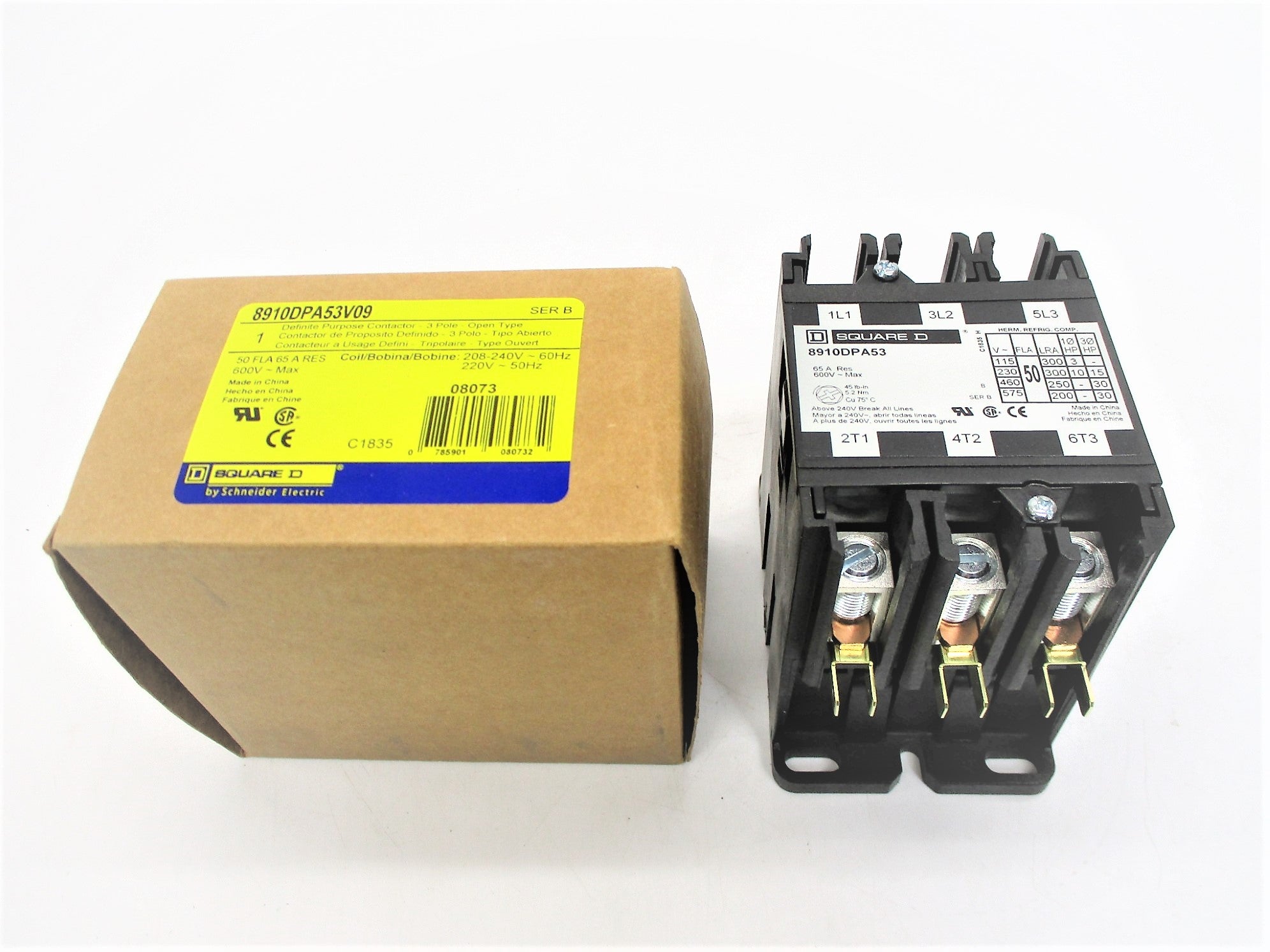 SQUARE D 8910DPA53V09 SER. B 208-240V 65A NSMP