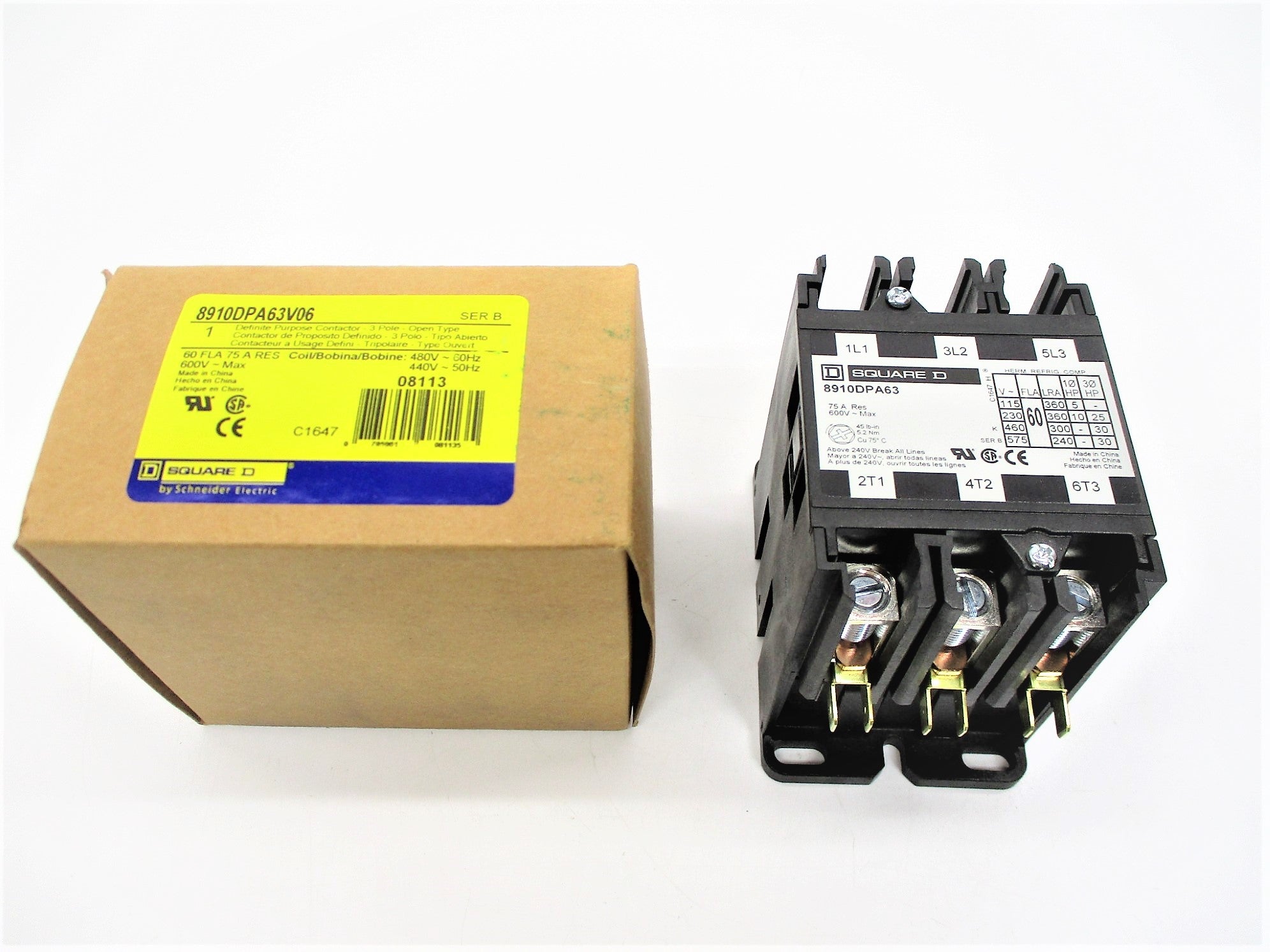 SQUARE D 8910DPA63V06 SER. B 440/480V NSMP