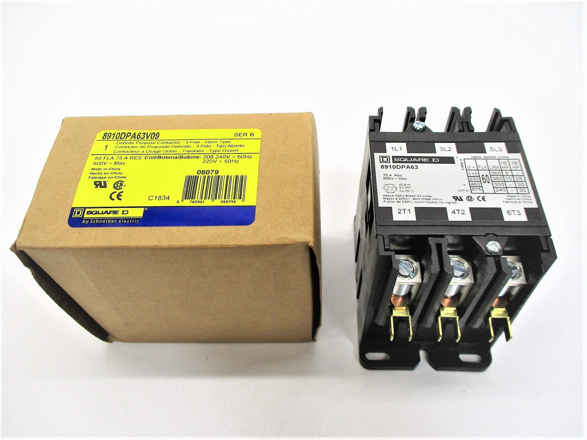 SQUARE D 8910DPA63V09 SER. B 208-240V NSMP