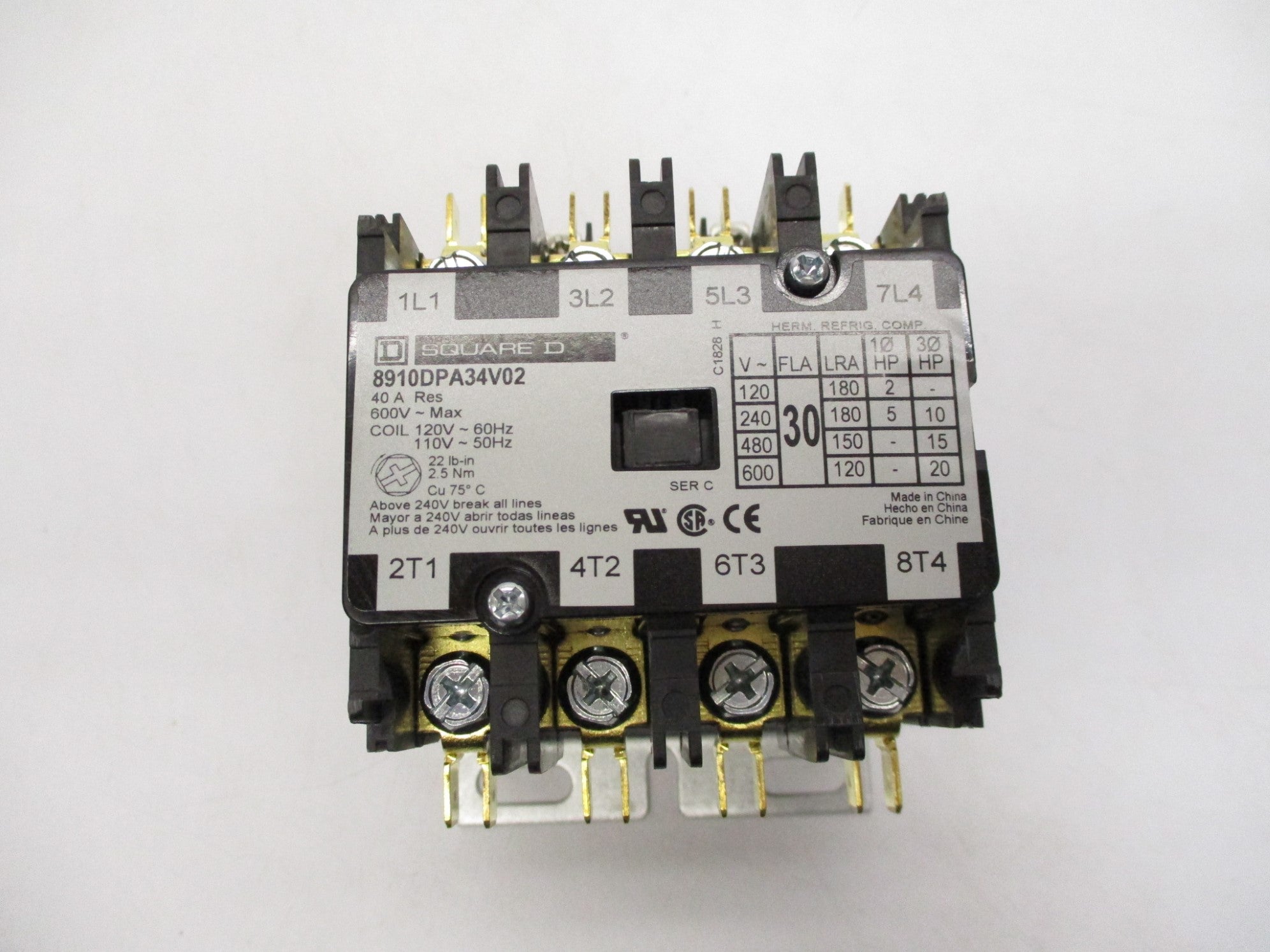 SQUARE D 8910DPA34V02 SER. C 110/120V NSMP