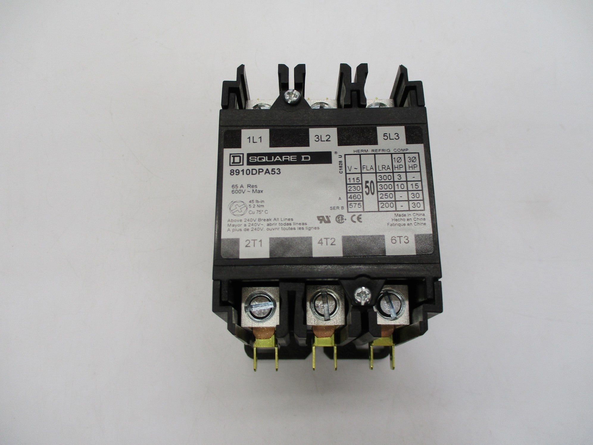 SQUARE D 8910DPA53V02 SER. B 110/120V NSMP