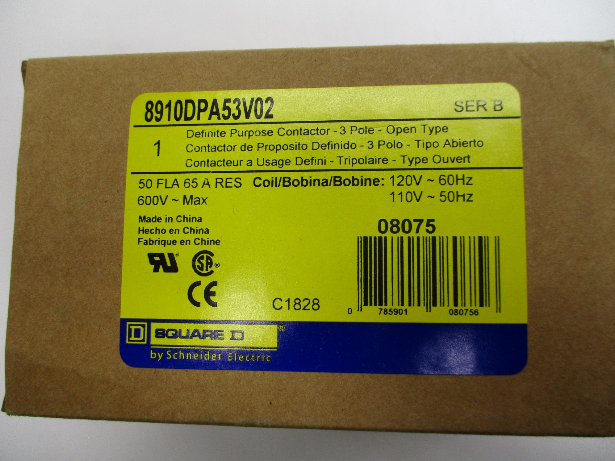 SQUARE D 8910DPA53V02 SER. B 110/120V NSMP