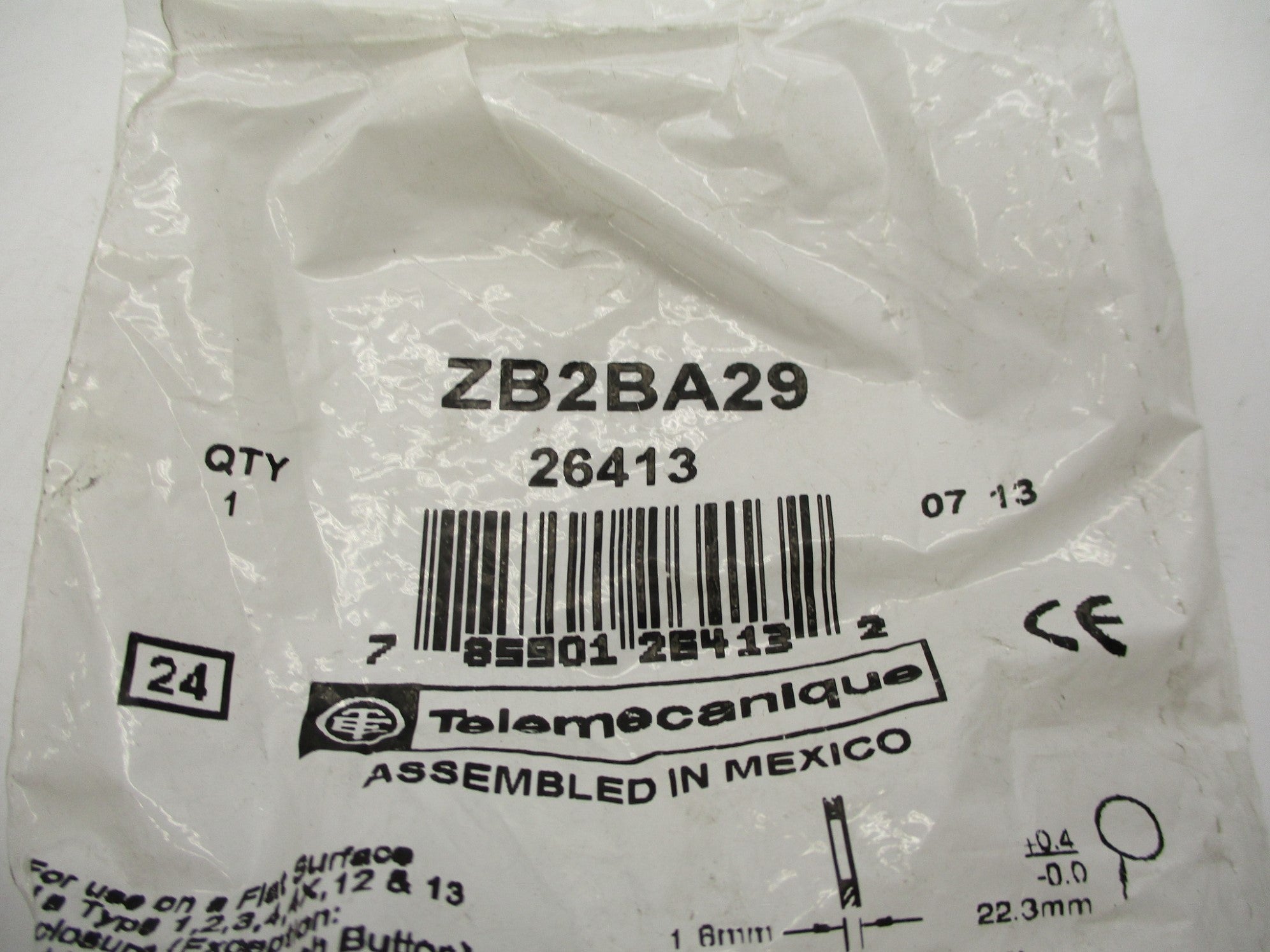 TELEMECANIQUE ZB2BA29 NSMP