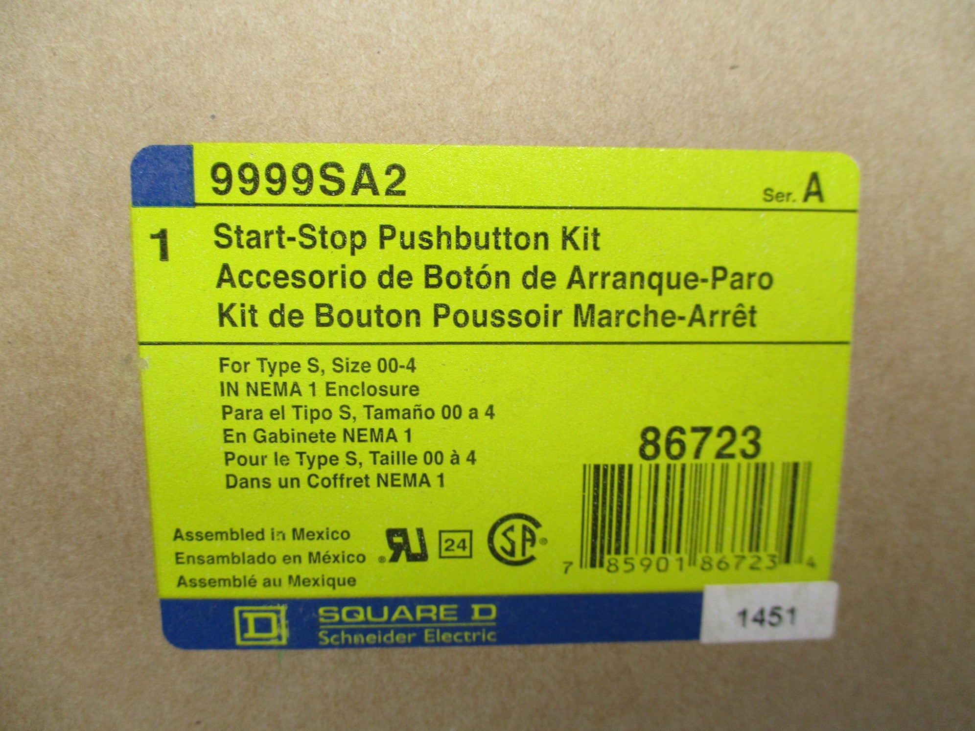 SQUARE D 9999SA2 SER. A NSMP