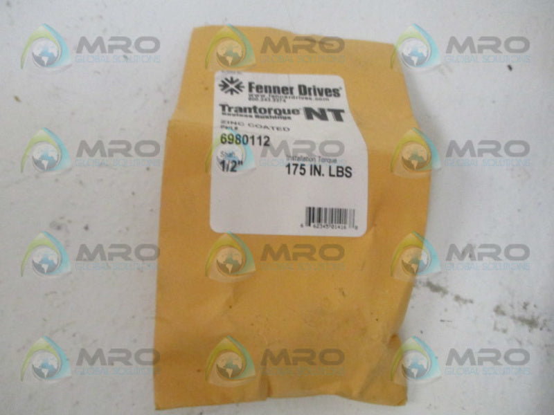 FENNER DRIVES 6980112  ZINC COATED BUSHING 1/2" * NEW IN ORIGINAL PACKAGE *