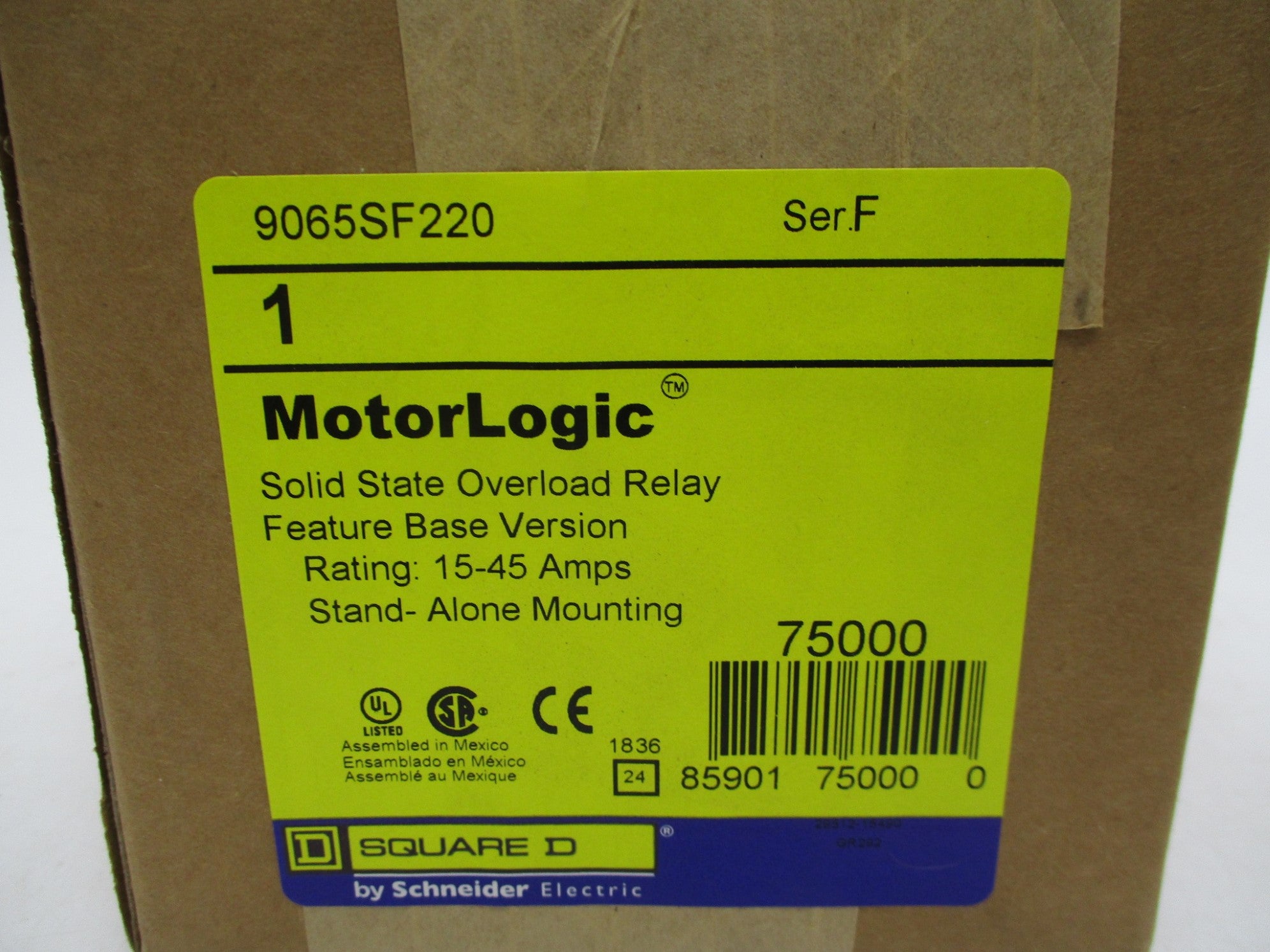 SQUARE D 9065SF220 SER. F 15-45A NSFS