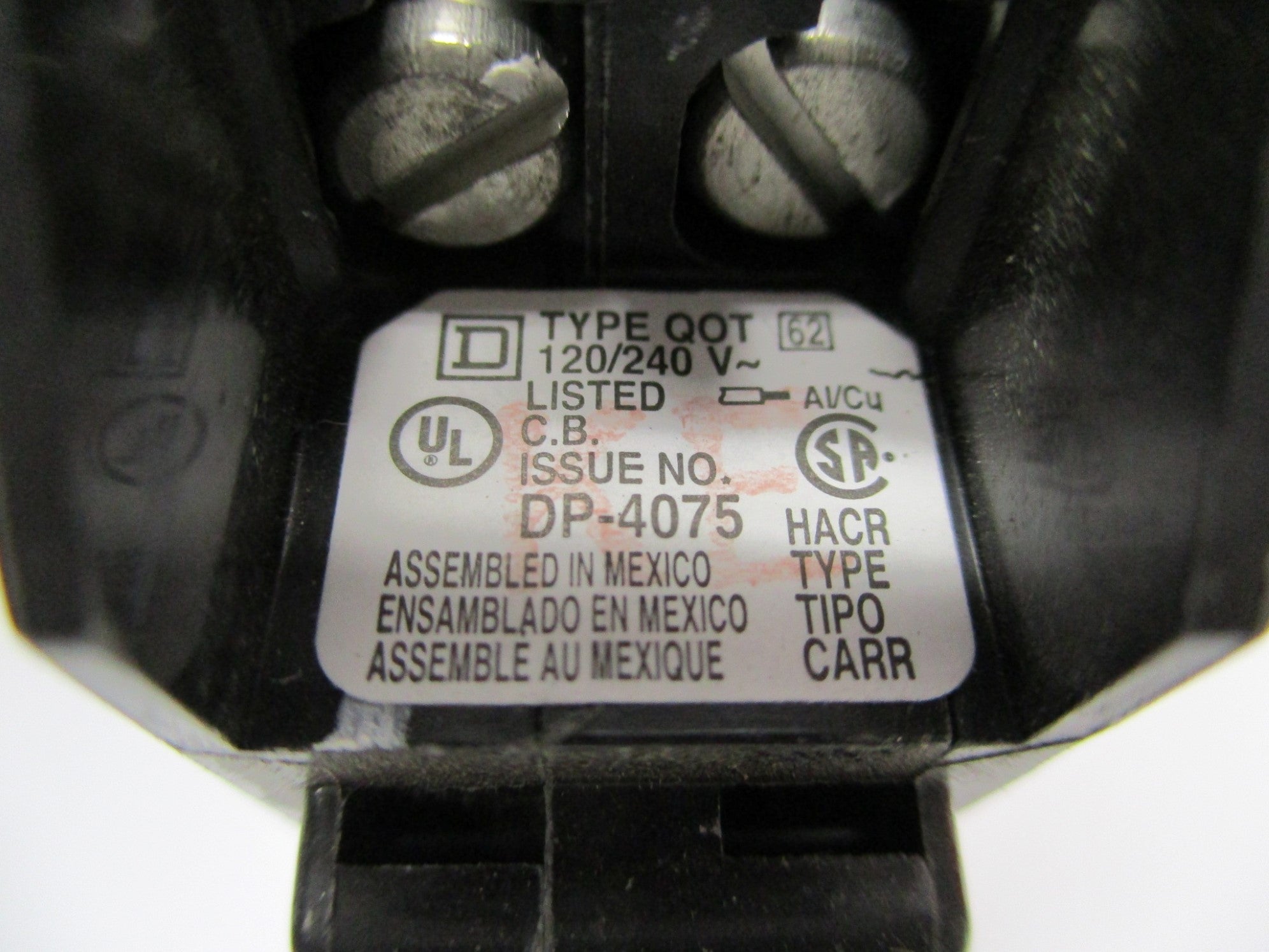 SQUARE D QO1520 15/20A 120/240V NSNP