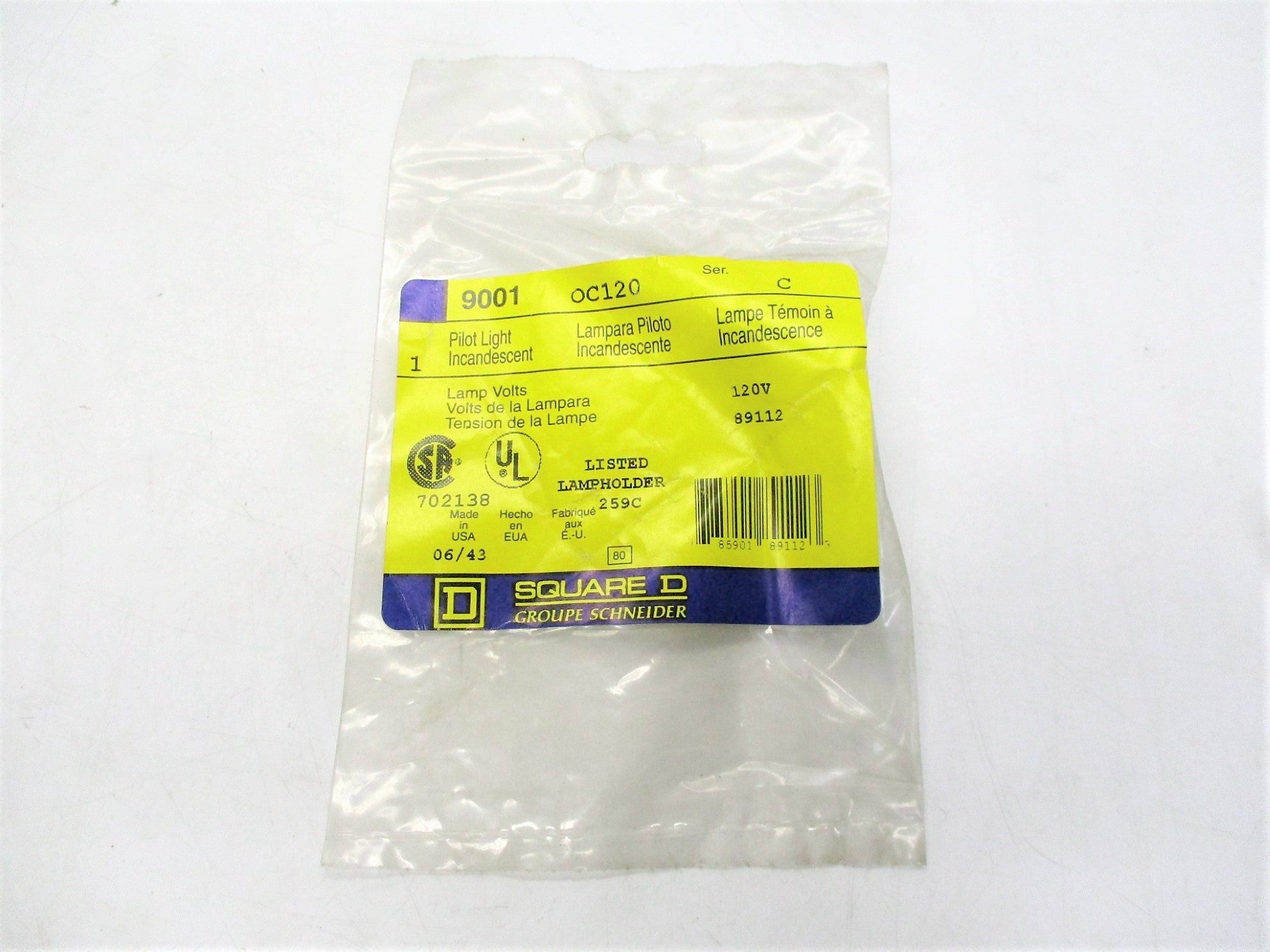 SQUARE D 9001OC120 SER. C NSMP
