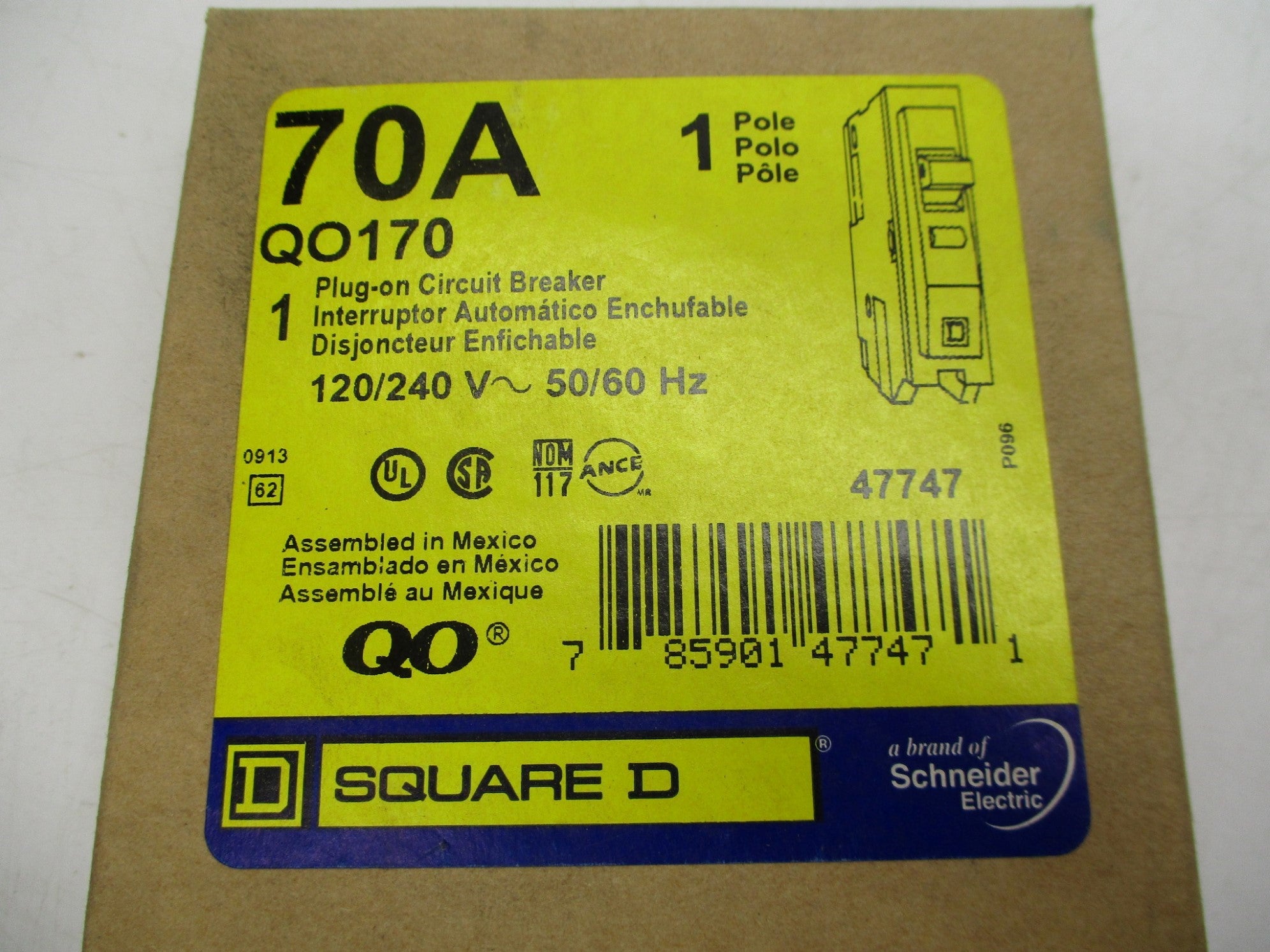 SQUARE D QO170 70A 120/240V NSMP