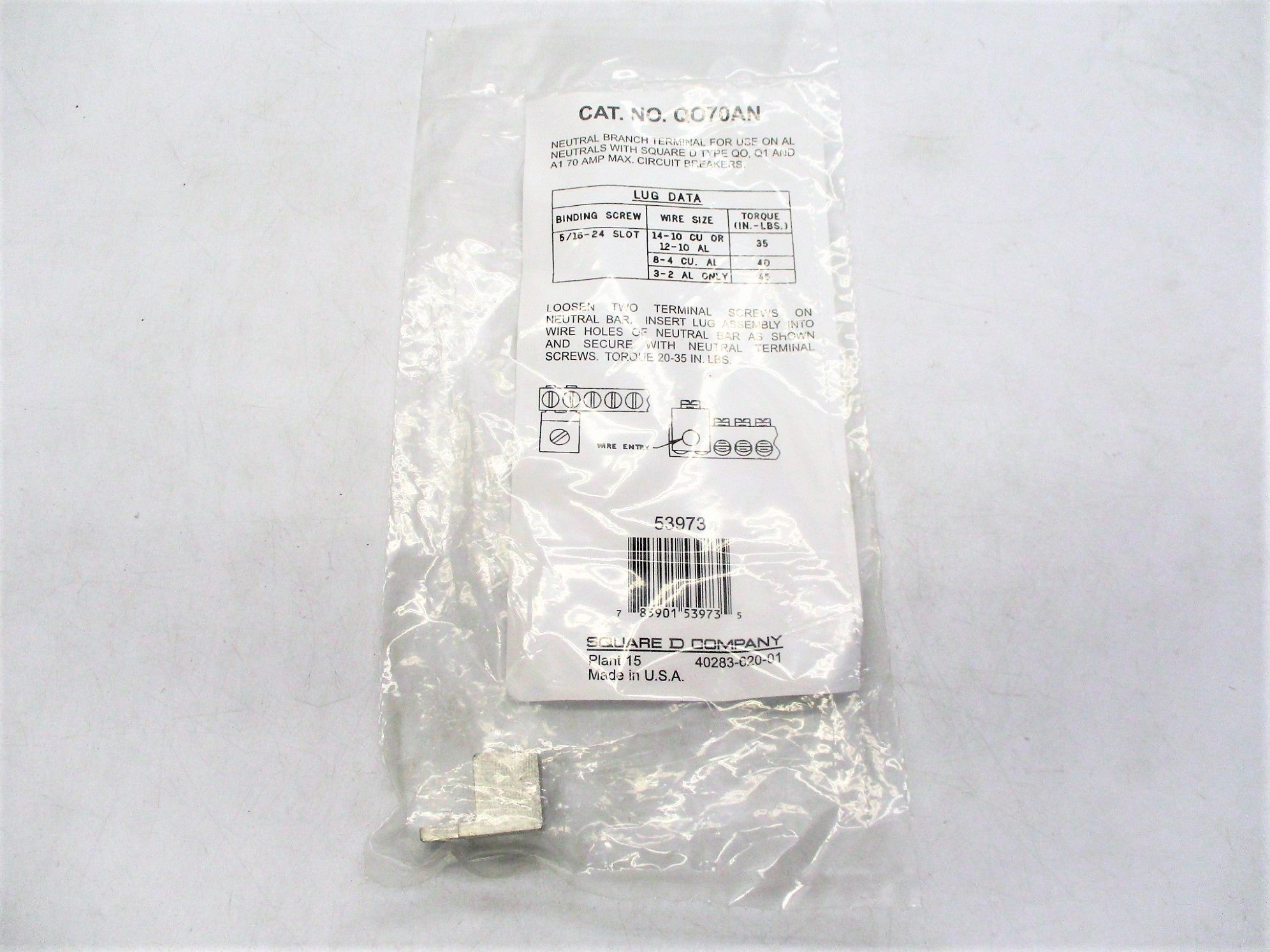 SQUARE D QO70AN NSMP