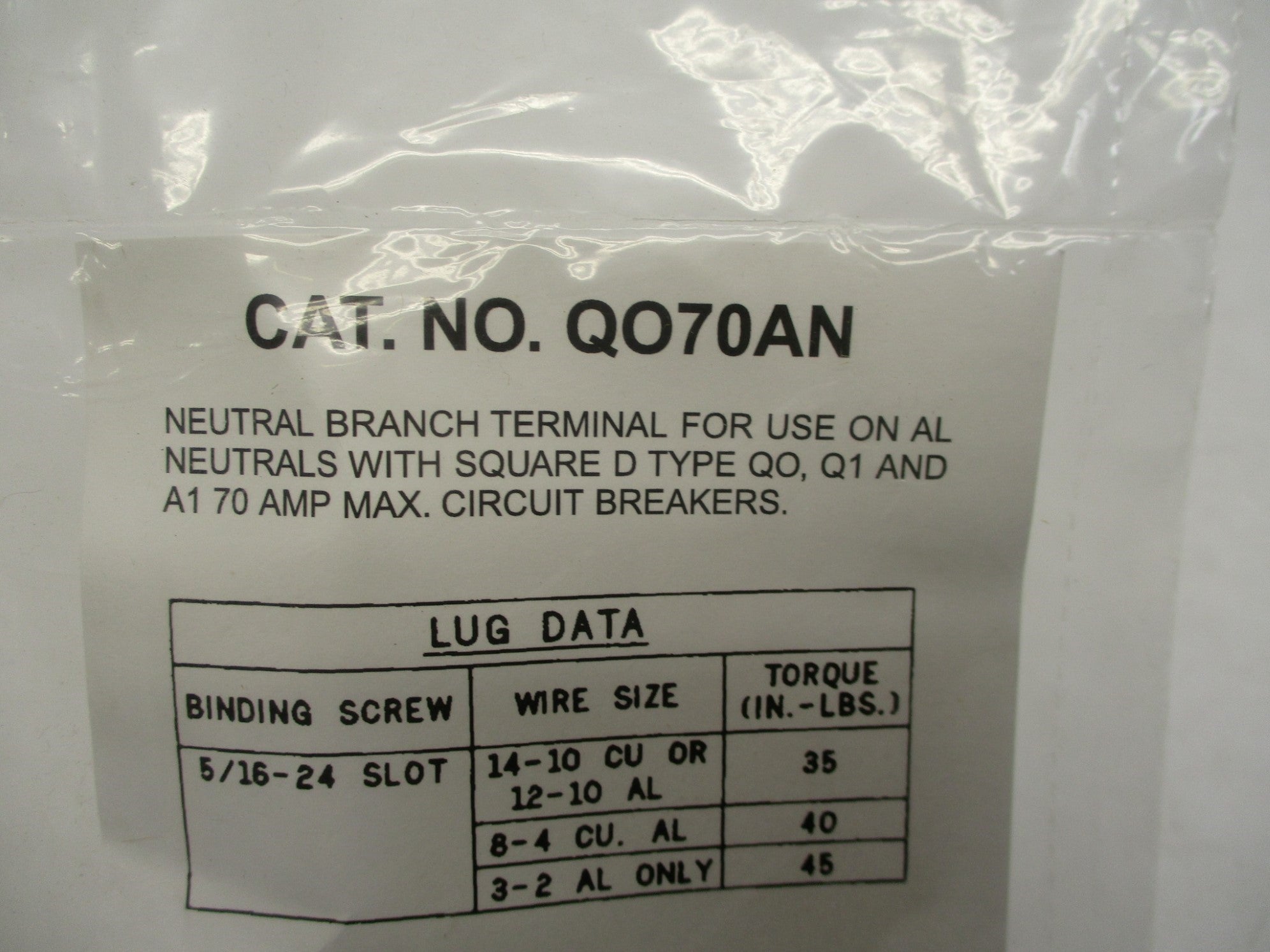 SQUARE D QO70AN NSMP
