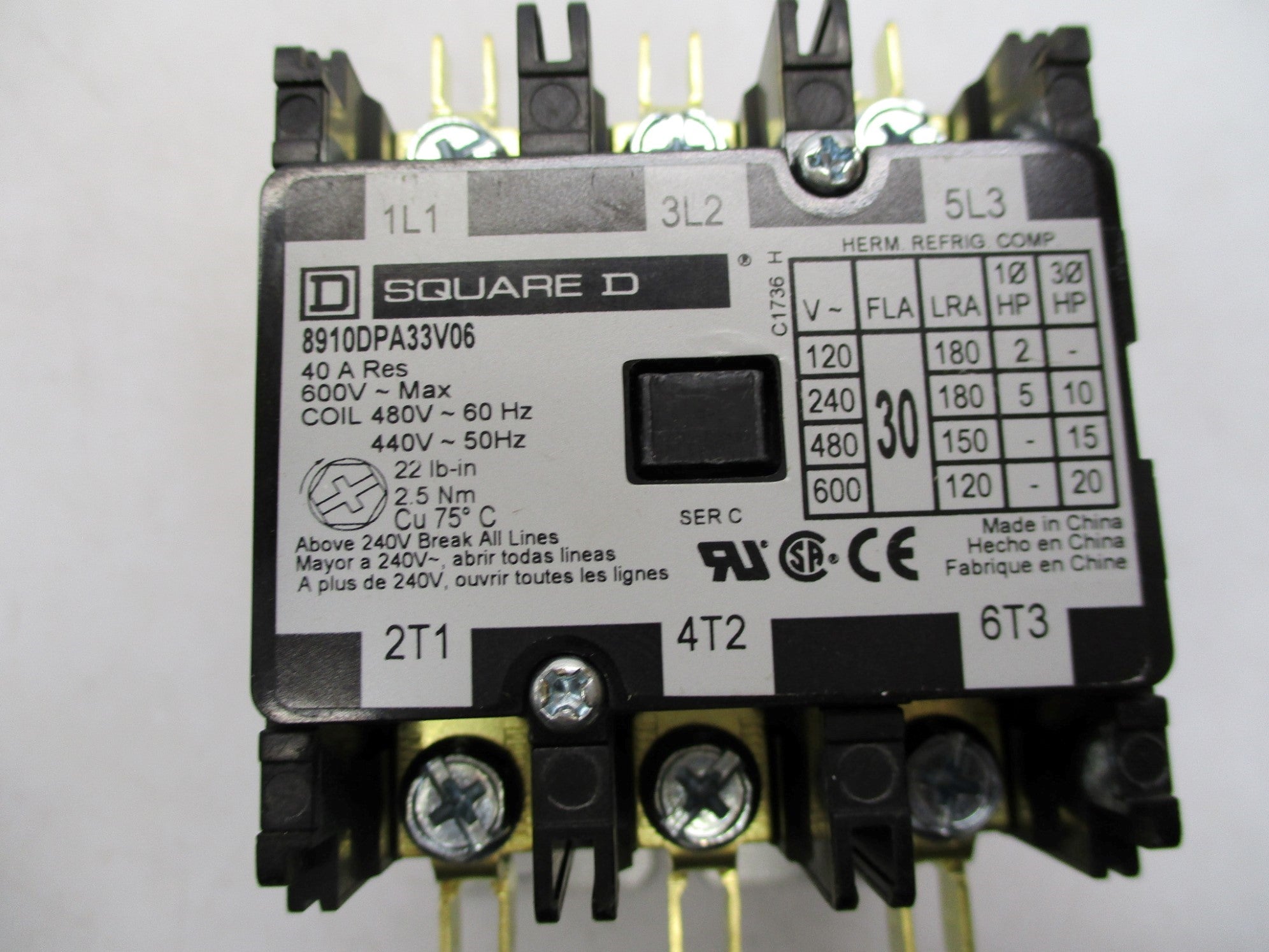 SQUARE D 8910DPA33V06 SER. C 440/480V NSMP