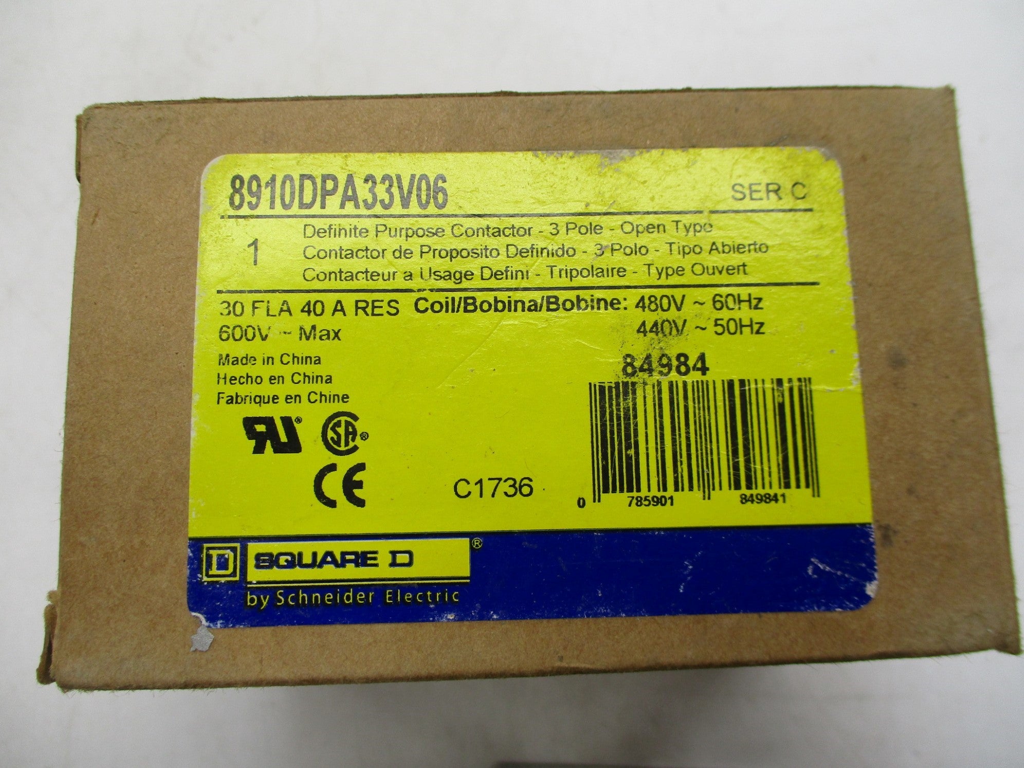 SQUARE D 8910DPA33V06 SER. C 440/480V NSMP