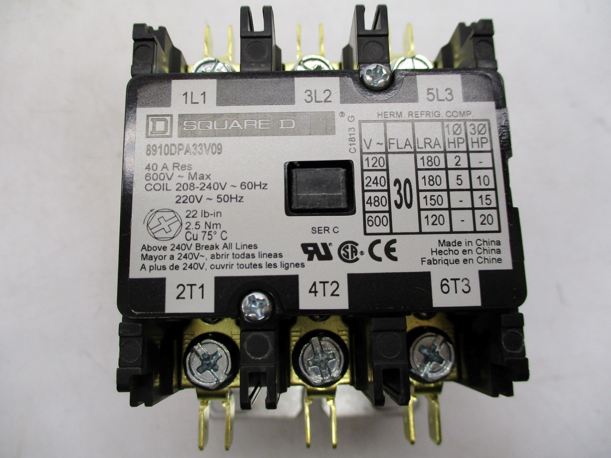 SQUARE D 8910DPA33V09 SER. C 208-240V NSMP