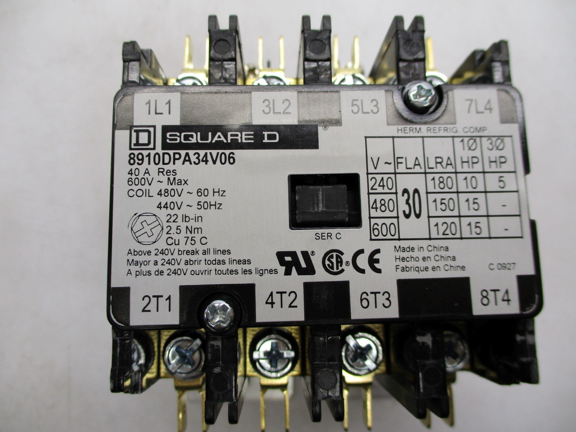SQUARE D 8910DPA34V06 SER. C 440/480V NSMP