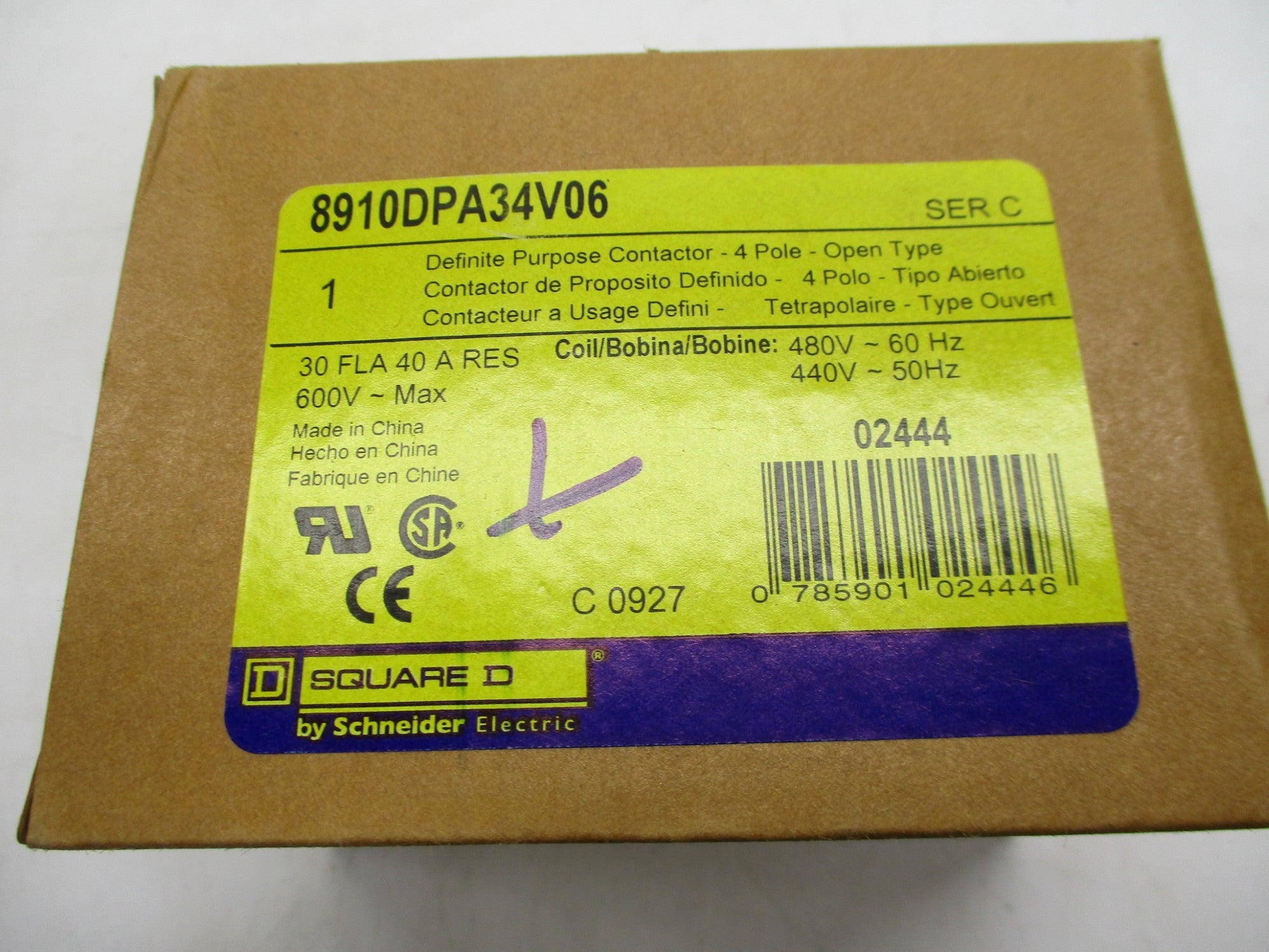 SQUARE D 8910DPA34V06 SER. C 440/480V NSMP