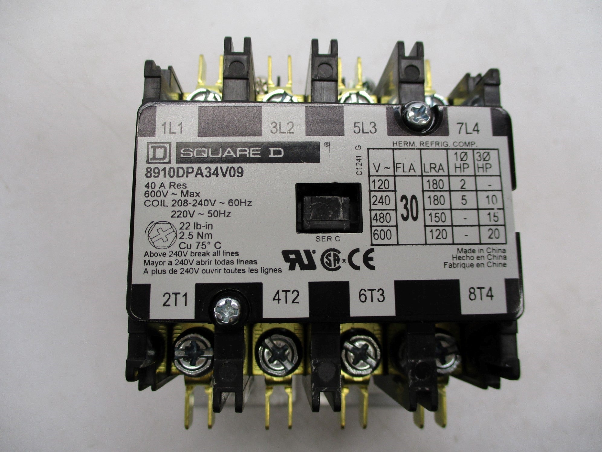 SQUARE D 8910DPA34V09 SER. C 208-240V NSMP