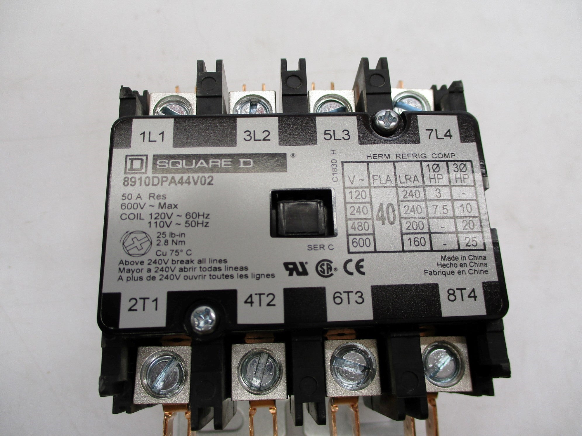SQUARE D 8910DPA44V02 SER. C 110/120V NSMP
