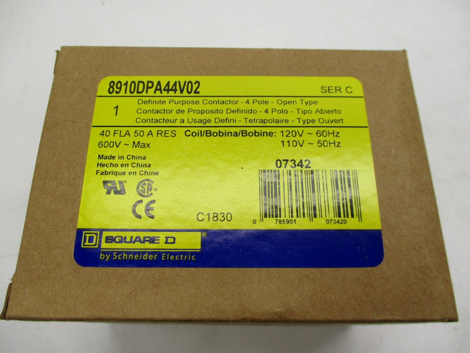 SQUARE D 8910DPA44V02 SER. C 110/120V NSMP
