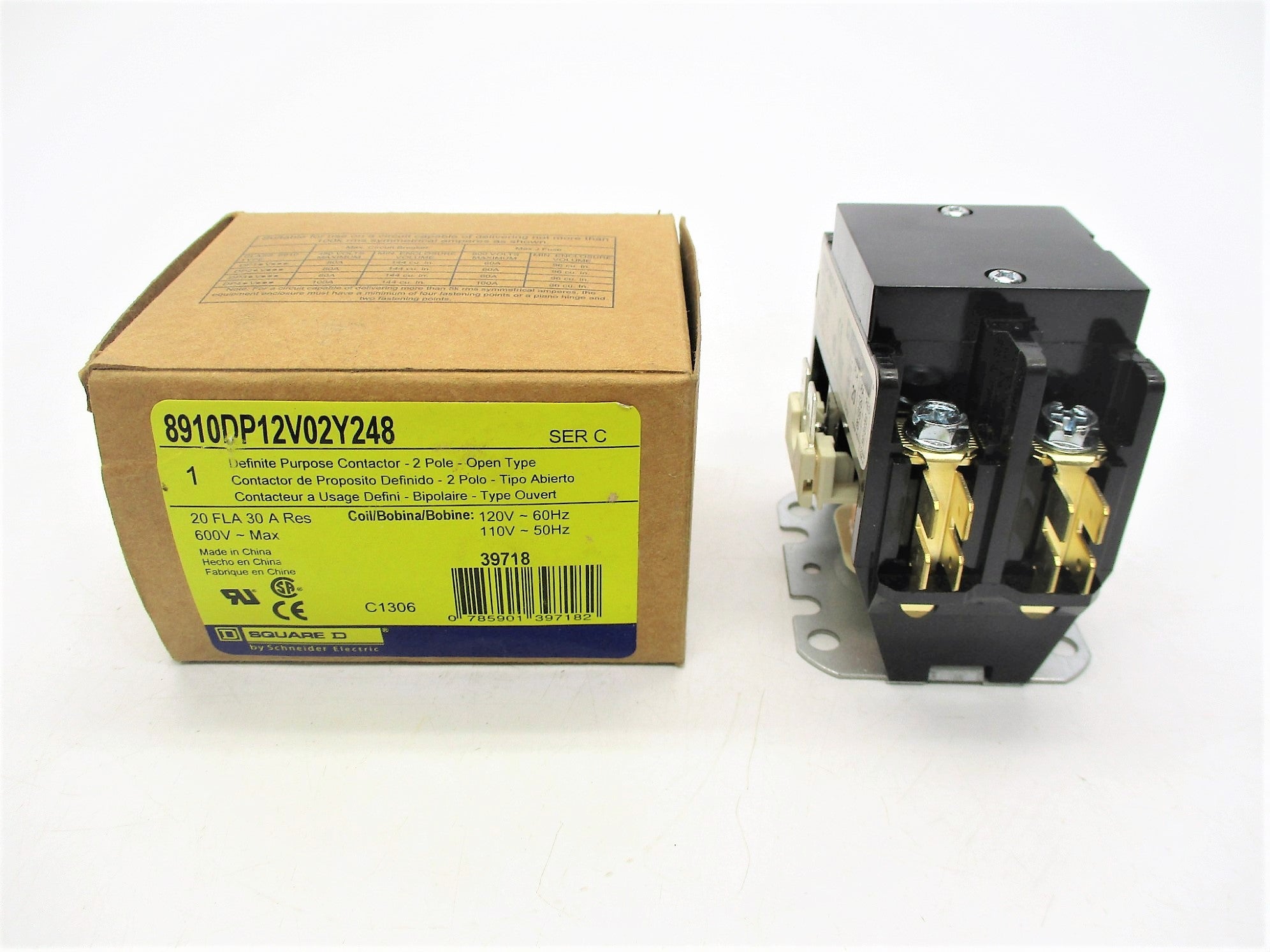 SQUARE D 8910DP12V02Y248 SER. C 110/120V NSMP