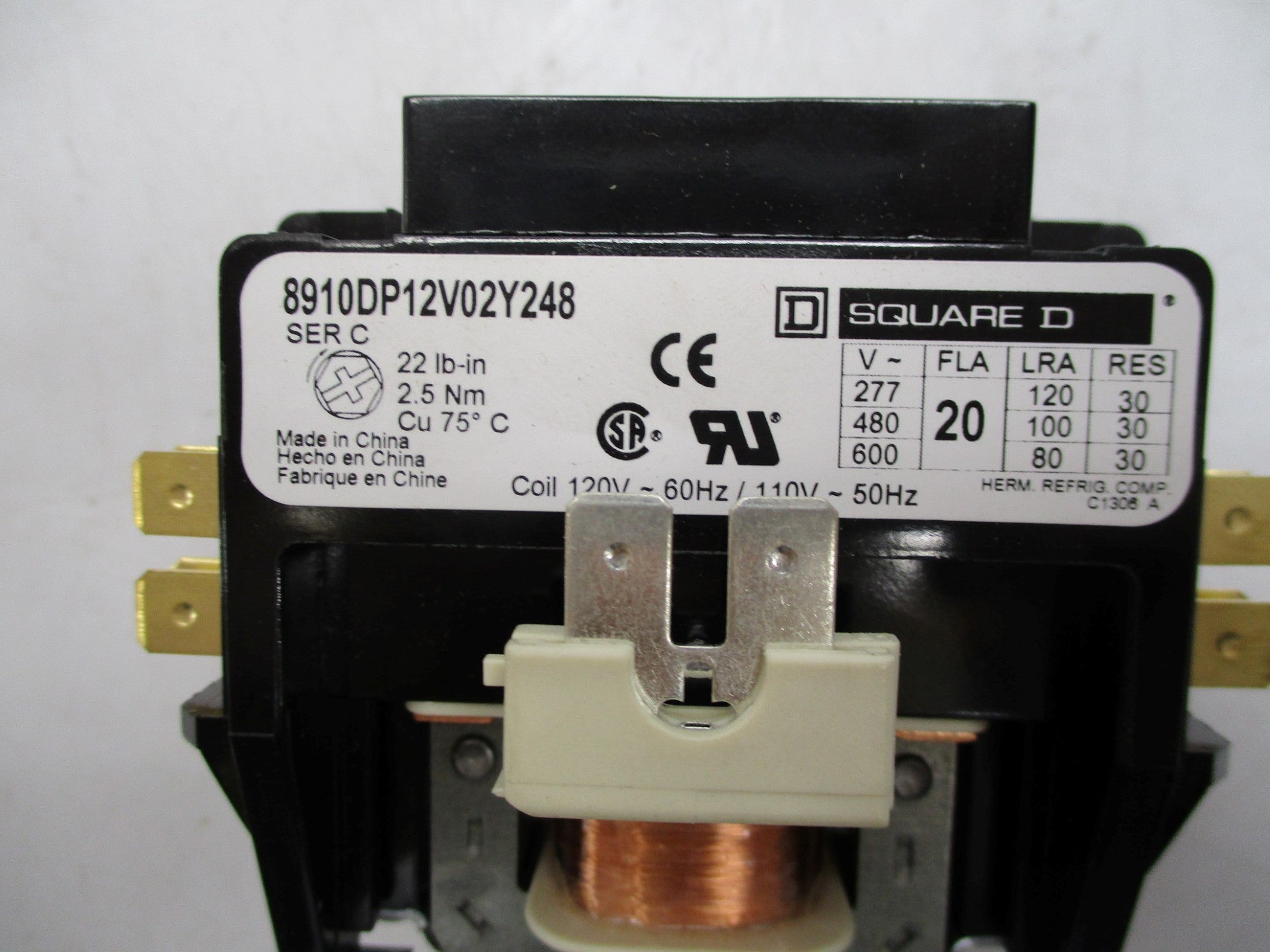 SQUARE D 8910DP12V02Y248 SER. C 110/120V NSMP