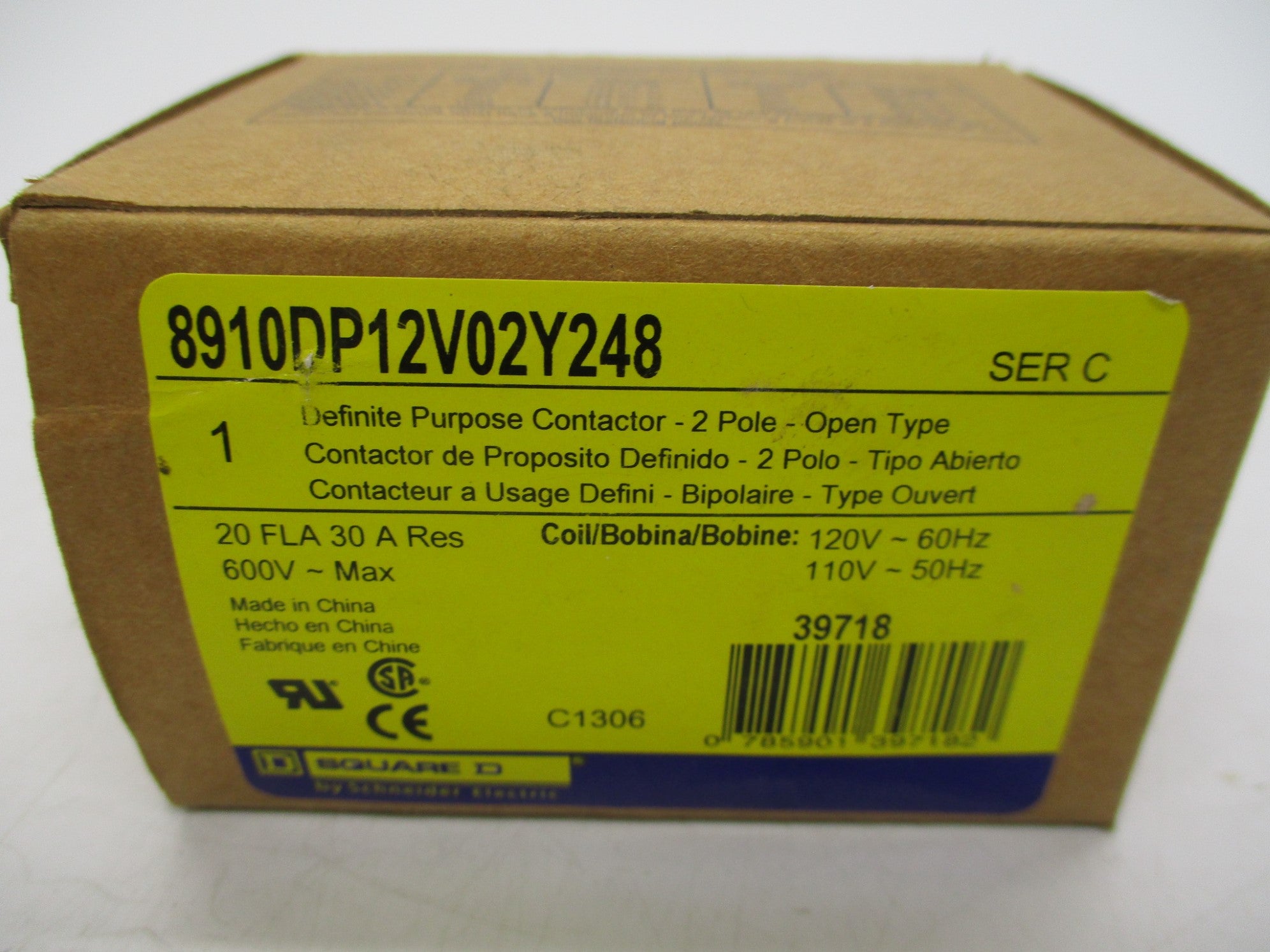 SQUARE D 8910DP12V02Y248 SER. C 110/120V NSMP
