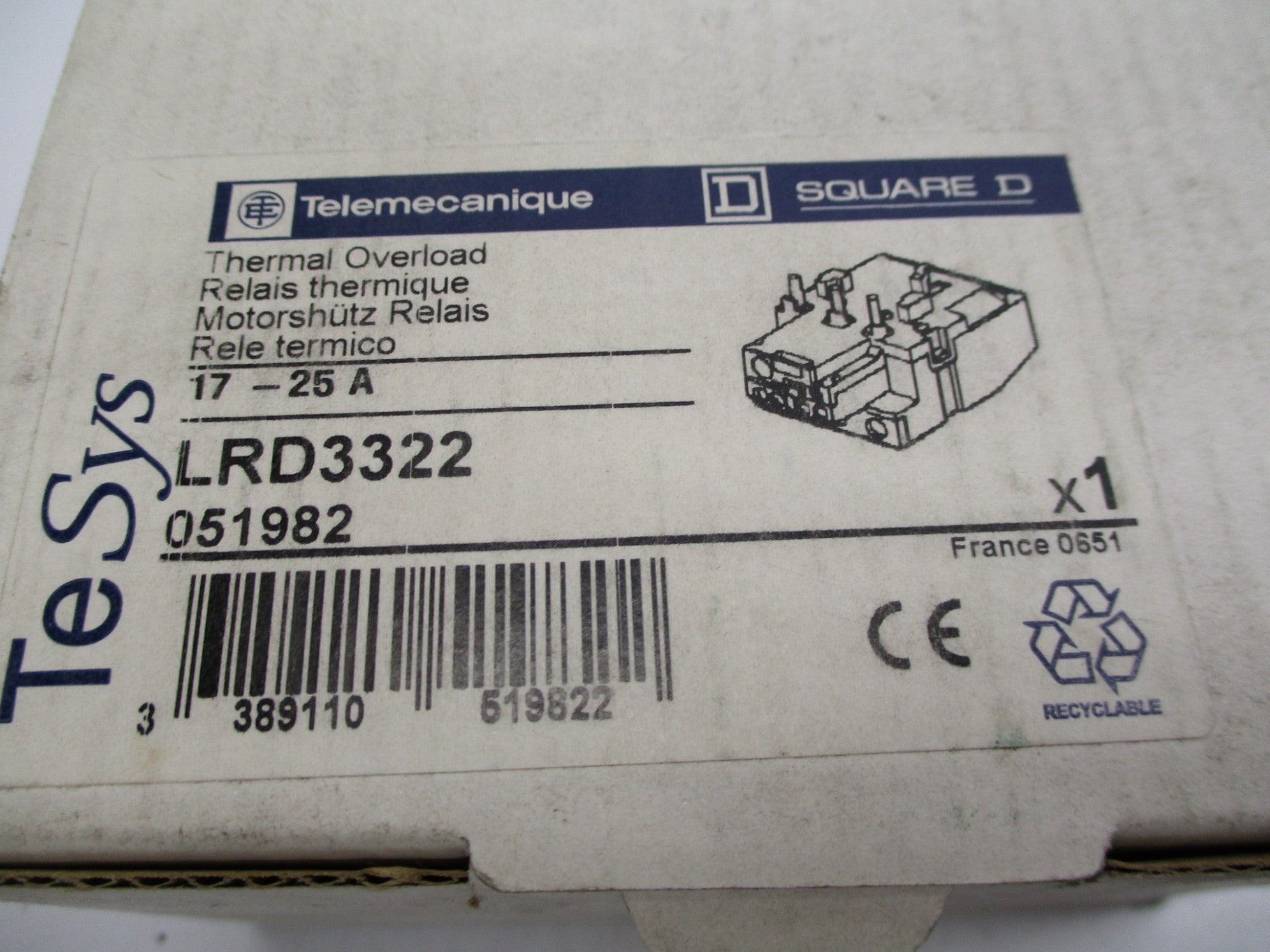TELEMECANIQUE LRD3322 17-25A NSMP