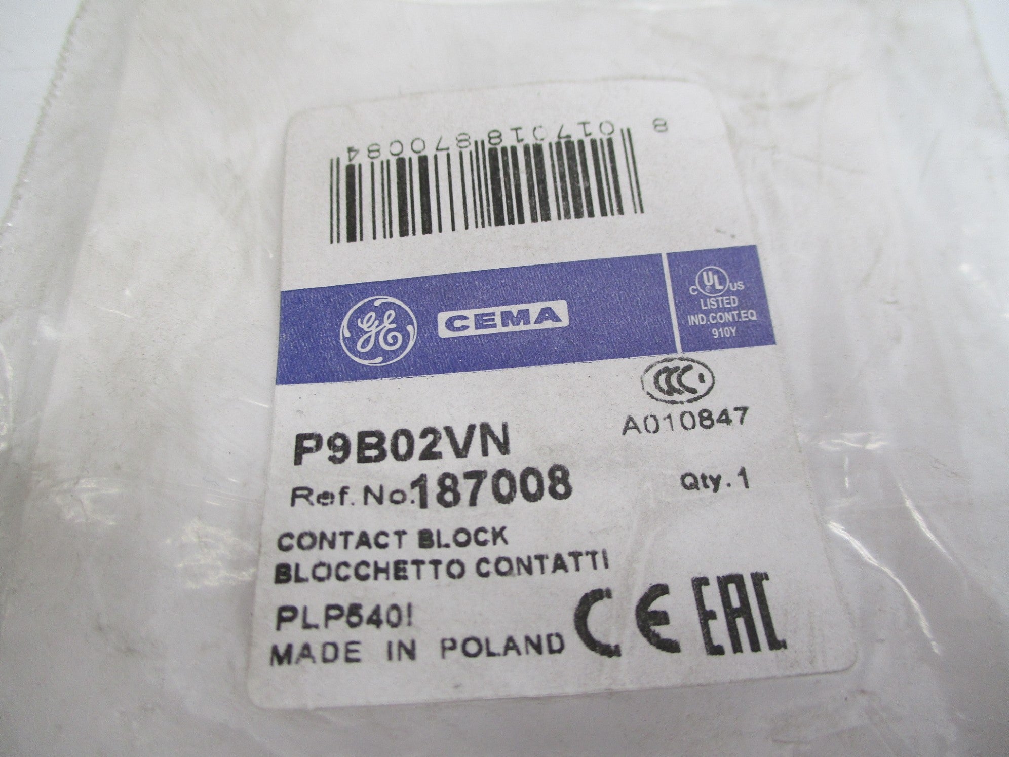 GENERAL ELECTRIC P9B02VN NSMP