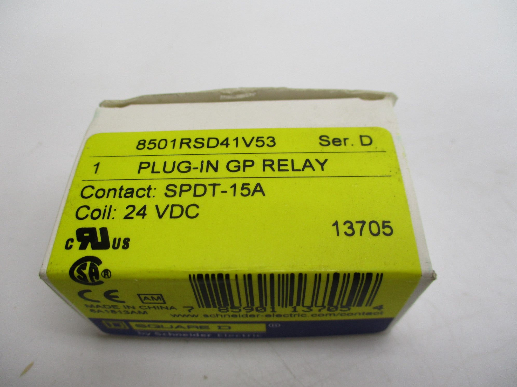 SQUARE D 8501RSD41V53 SER. D 24VDC NSMP