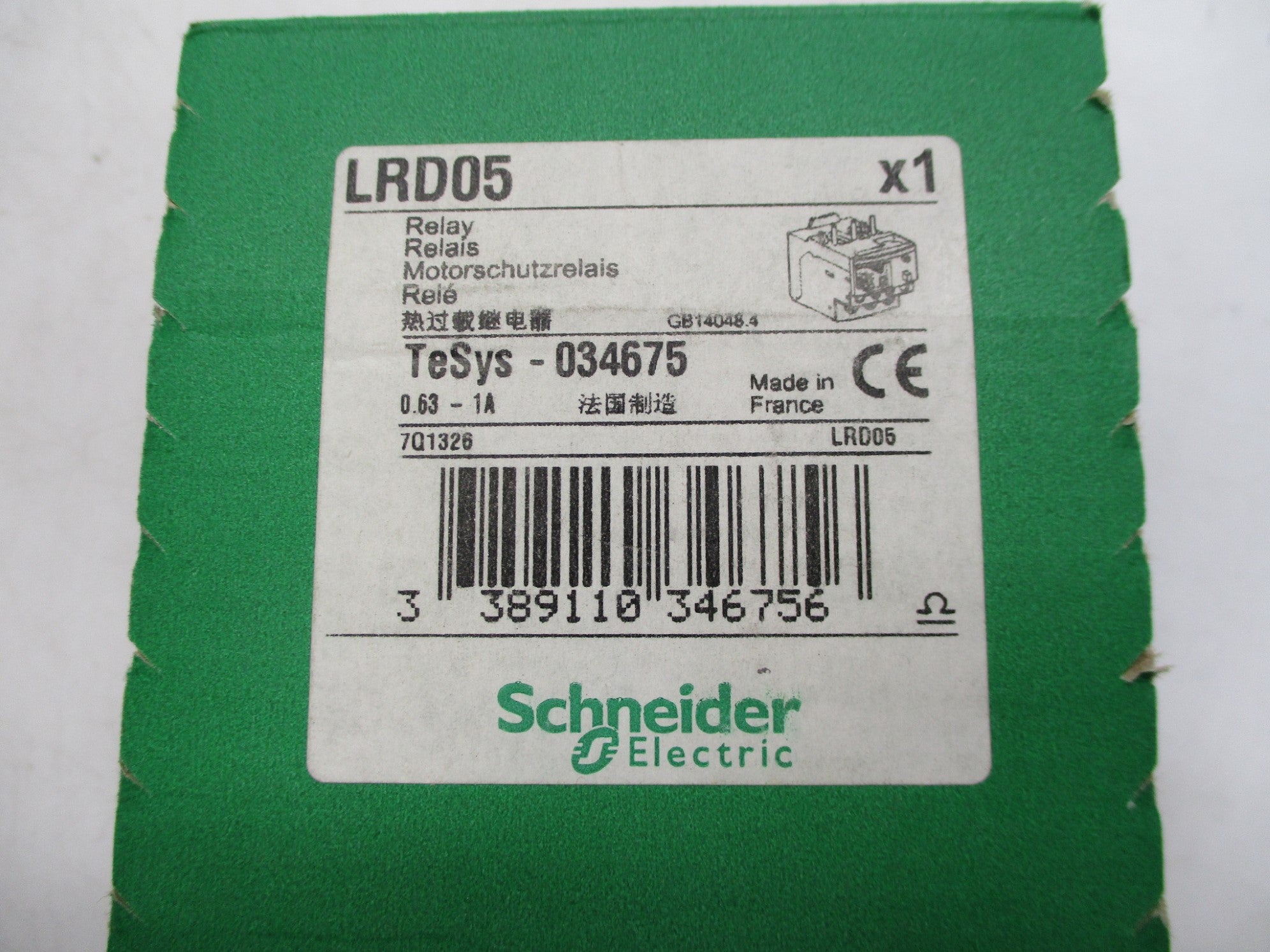 SCHNEIDER ELECTRIC LRD05 0.63-1A NSMP