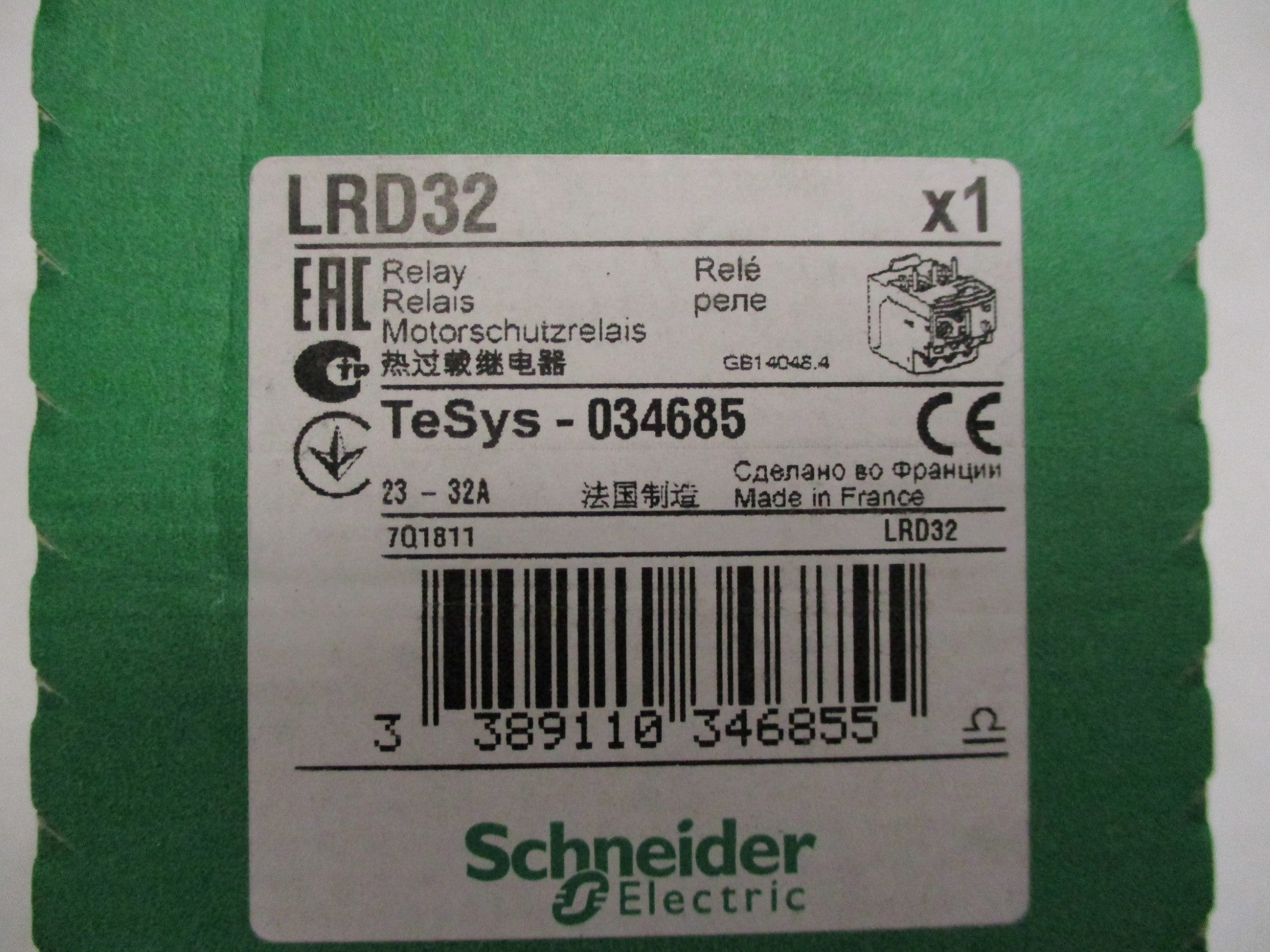 SCHNEIDER ELECTRIC LRD32 23-32A NSFS