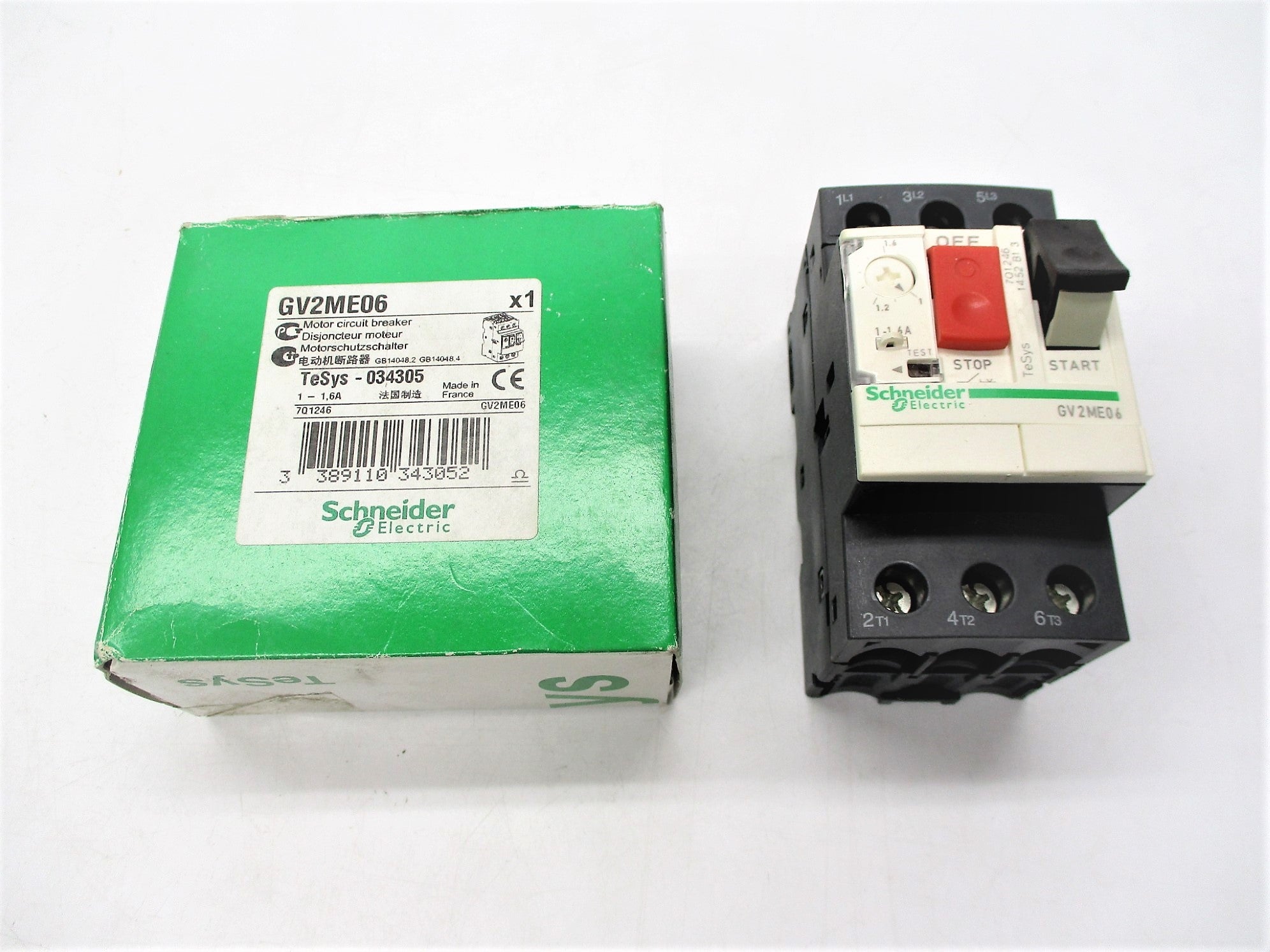 SCHNEIDER ELECTRIC GV2ME06 1-1.6A NSMP