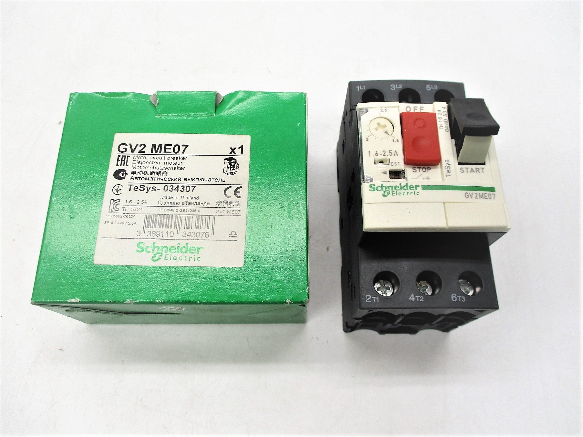 SCHNEIDER ELECTRIC GV2ME07 600VAC 1.6-2.5A NSMP