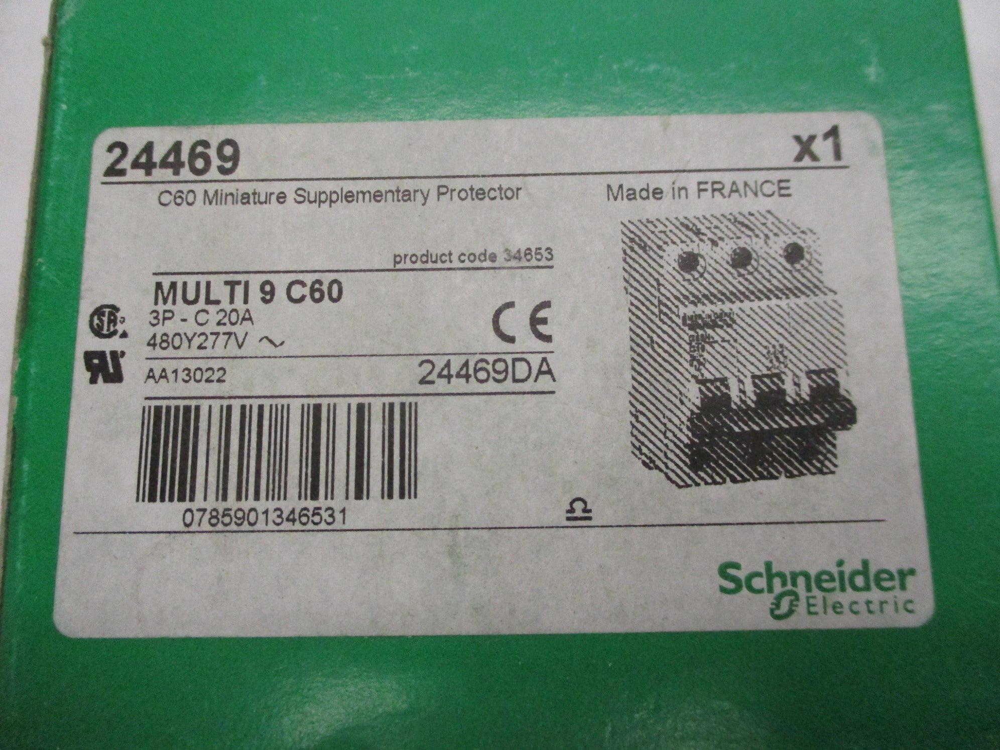SCHNEIDER ELECTRIC 24469 C20A 480Y/277V NSMP