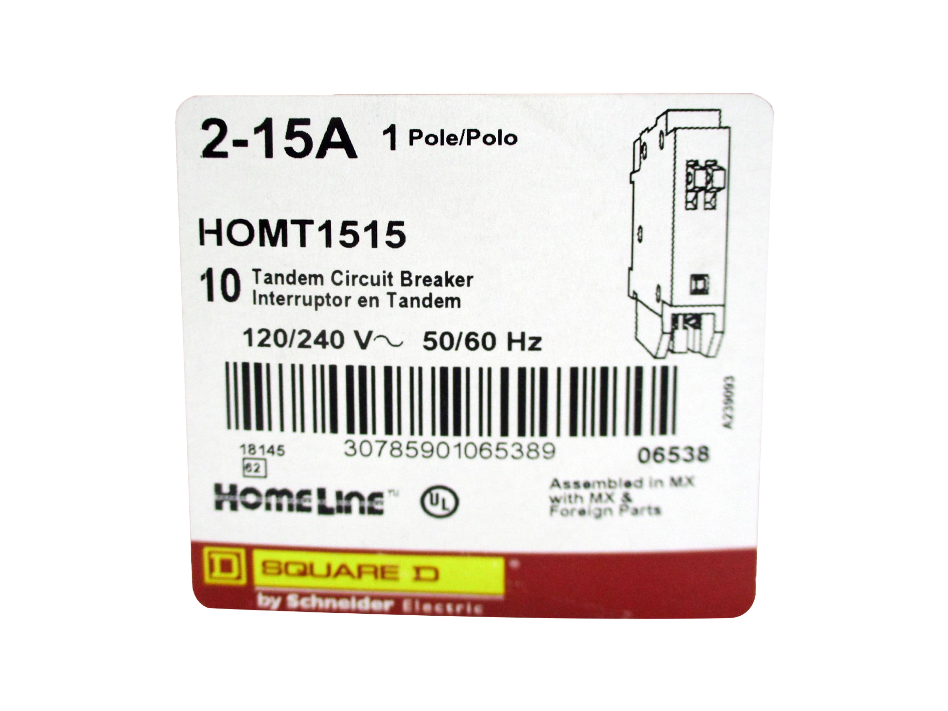 SQUARE D HOMT1515 15/15A 120/240V NSNP