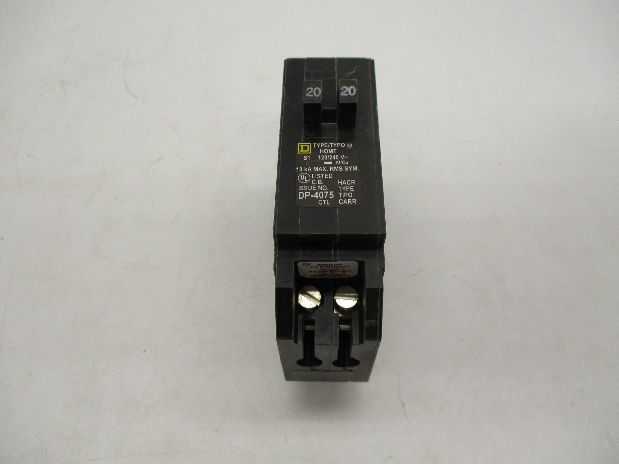 SQUARE D HOMT2020 20/20A 120/240V NSNP