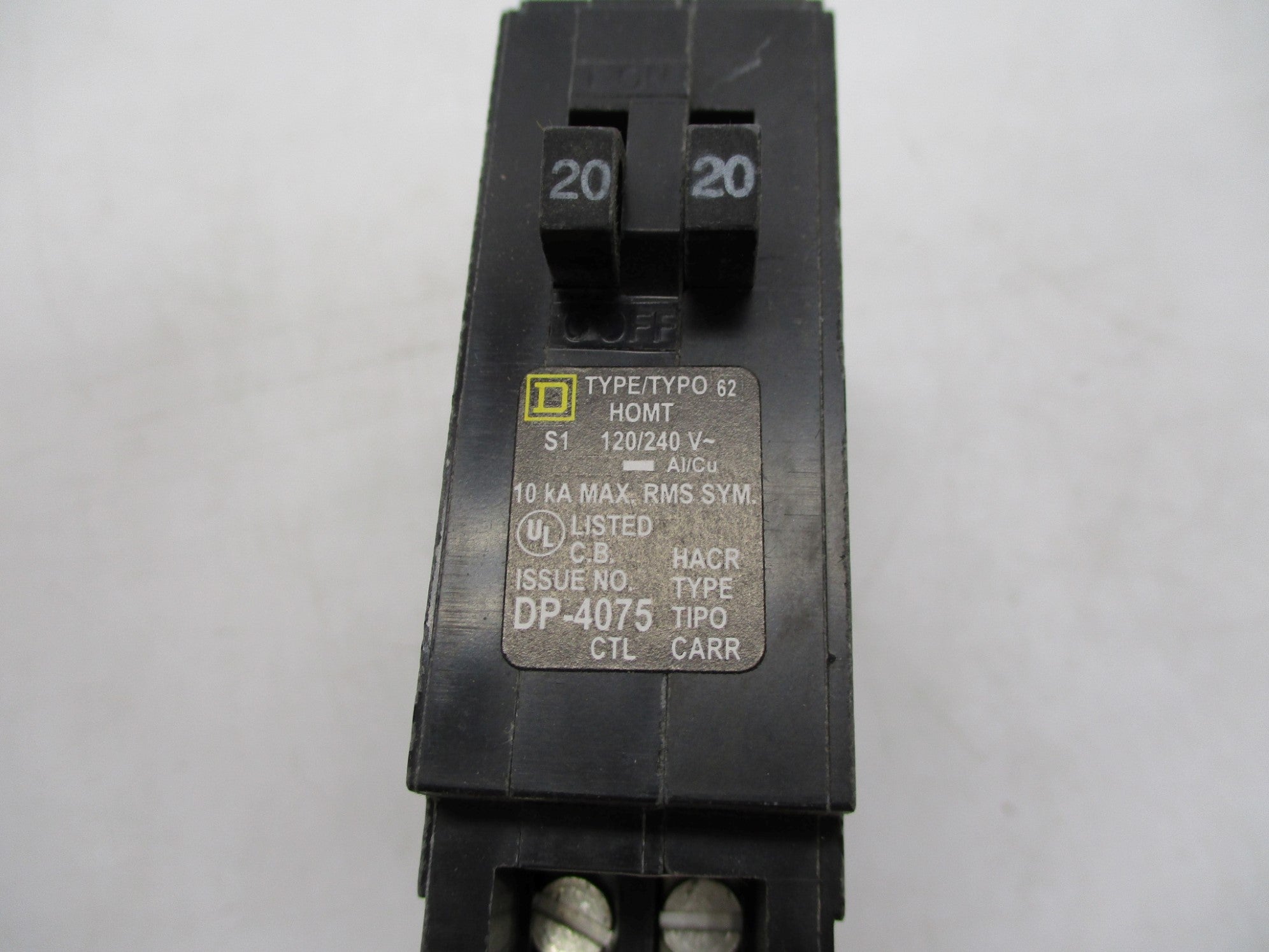 SQUARE D HOMT2020 20/20A 120/240V NSNP