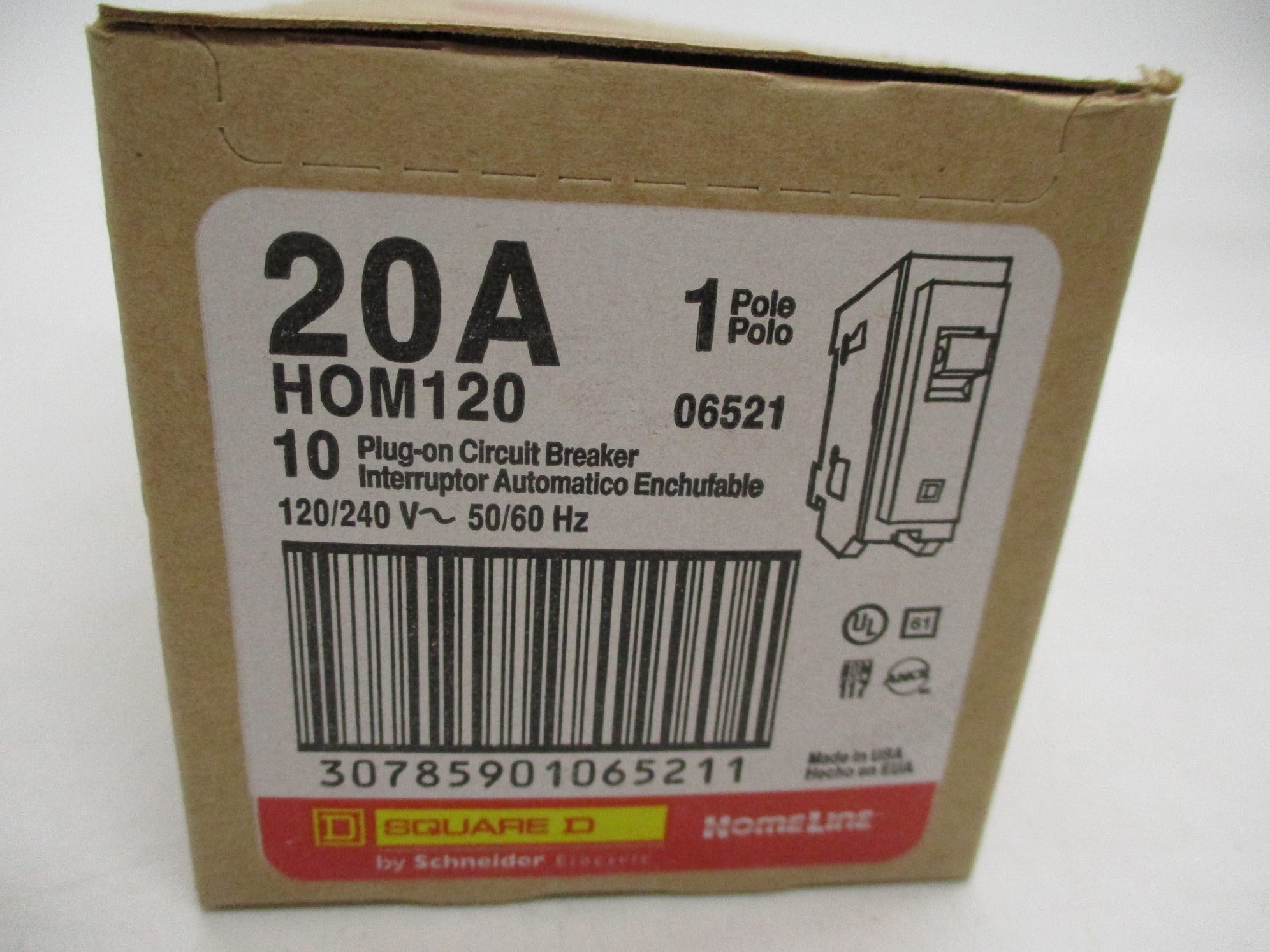 SQUARE D HOM120 20A 120/240V NSNP