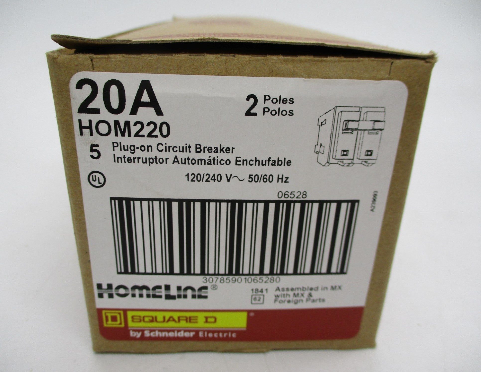 SQUARE D HOM220 20A 120/240V NSNP