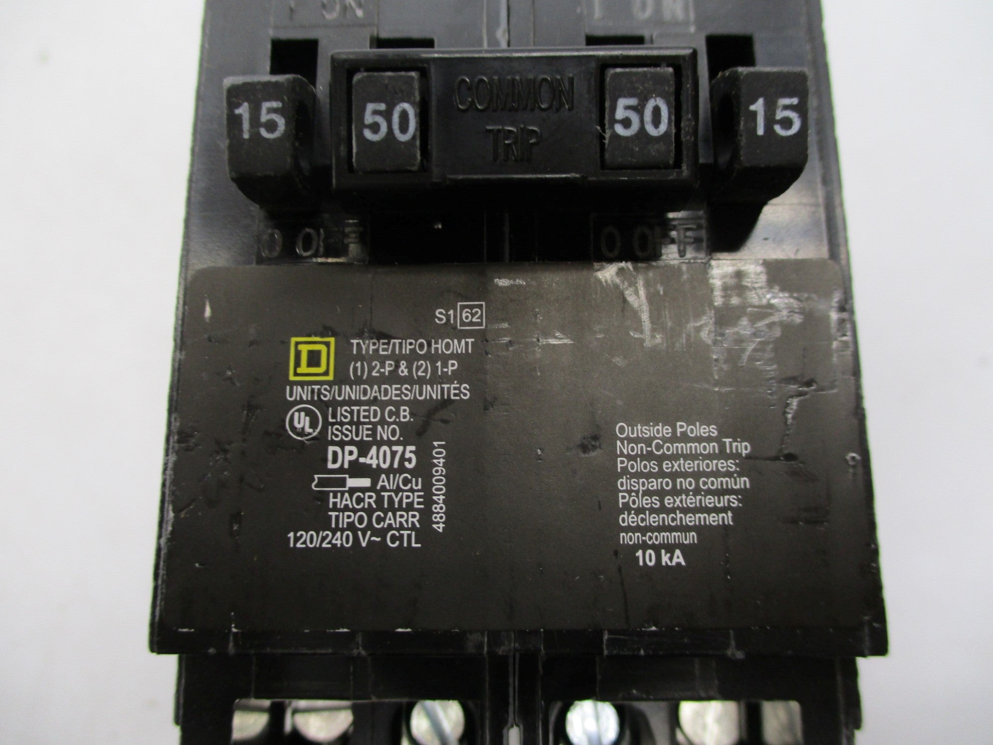 SQUARE D HOMT1515250 120/240V 15/50A NSNP