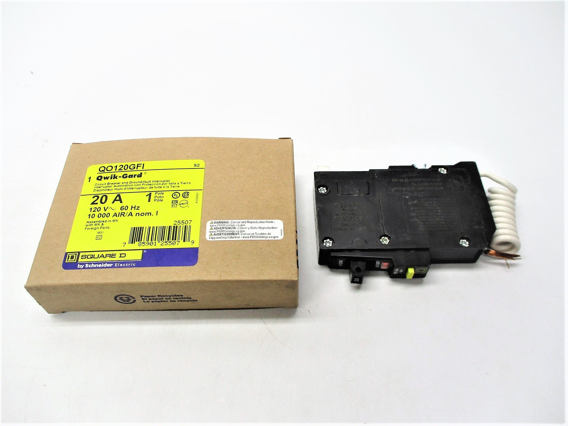 SQUARE D QOB120GFI 20A 120V NSMP