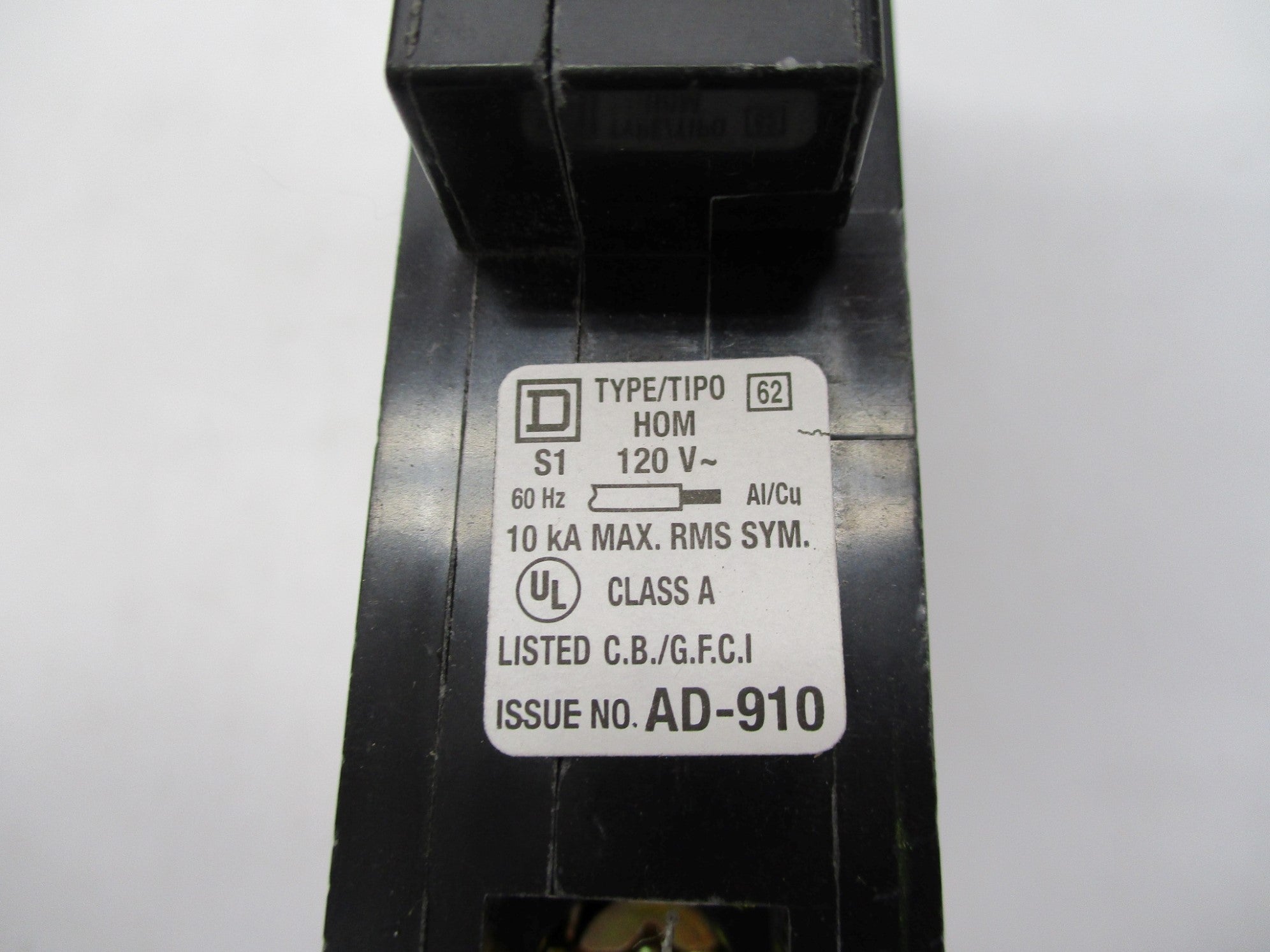 SQUARE D HOM115GFI 15A 120V NSMP