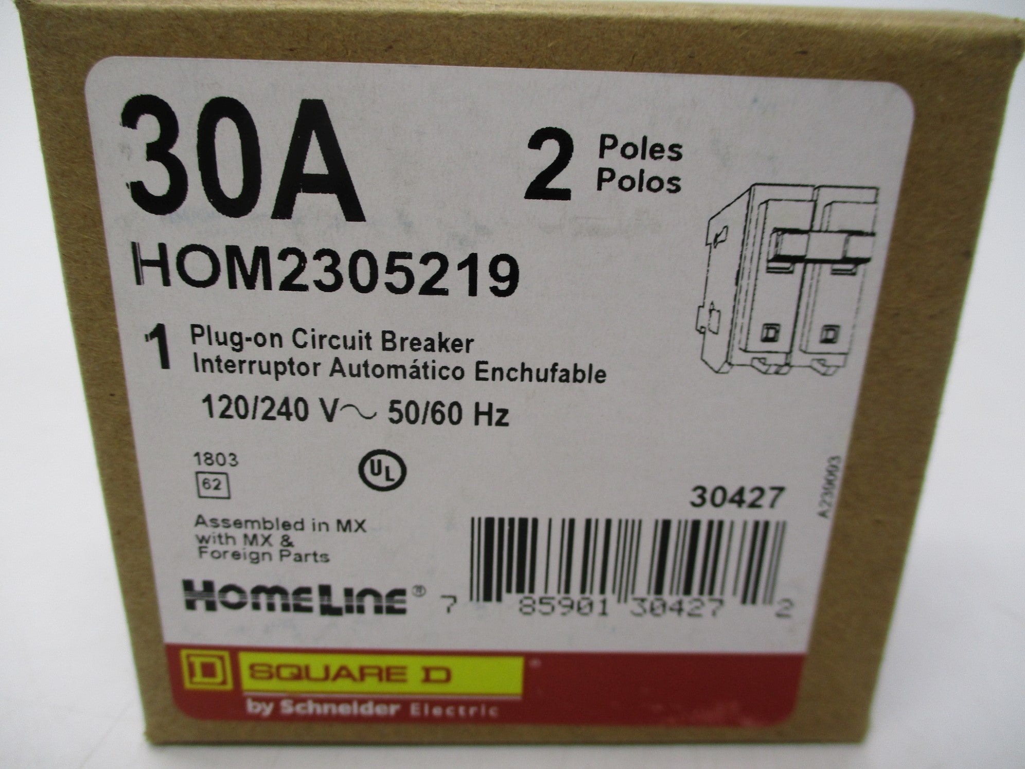 SQUARE D HOM2305219 30A 120/240V NSMP