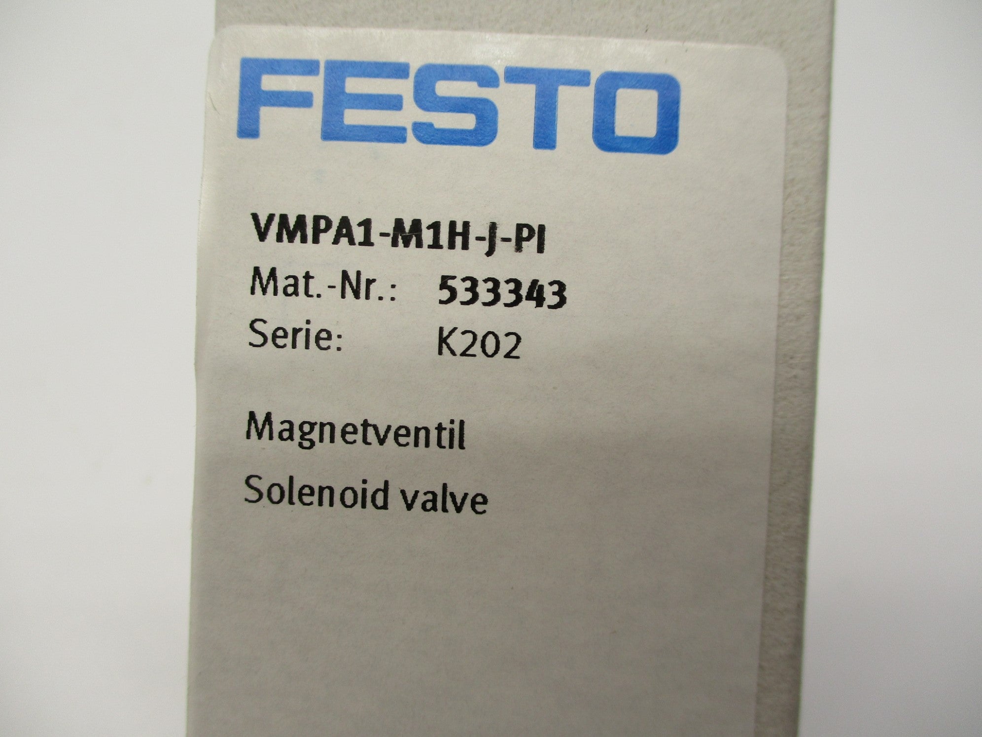 FESTO VMPA1-M1H-JPI 15VDC NSMP