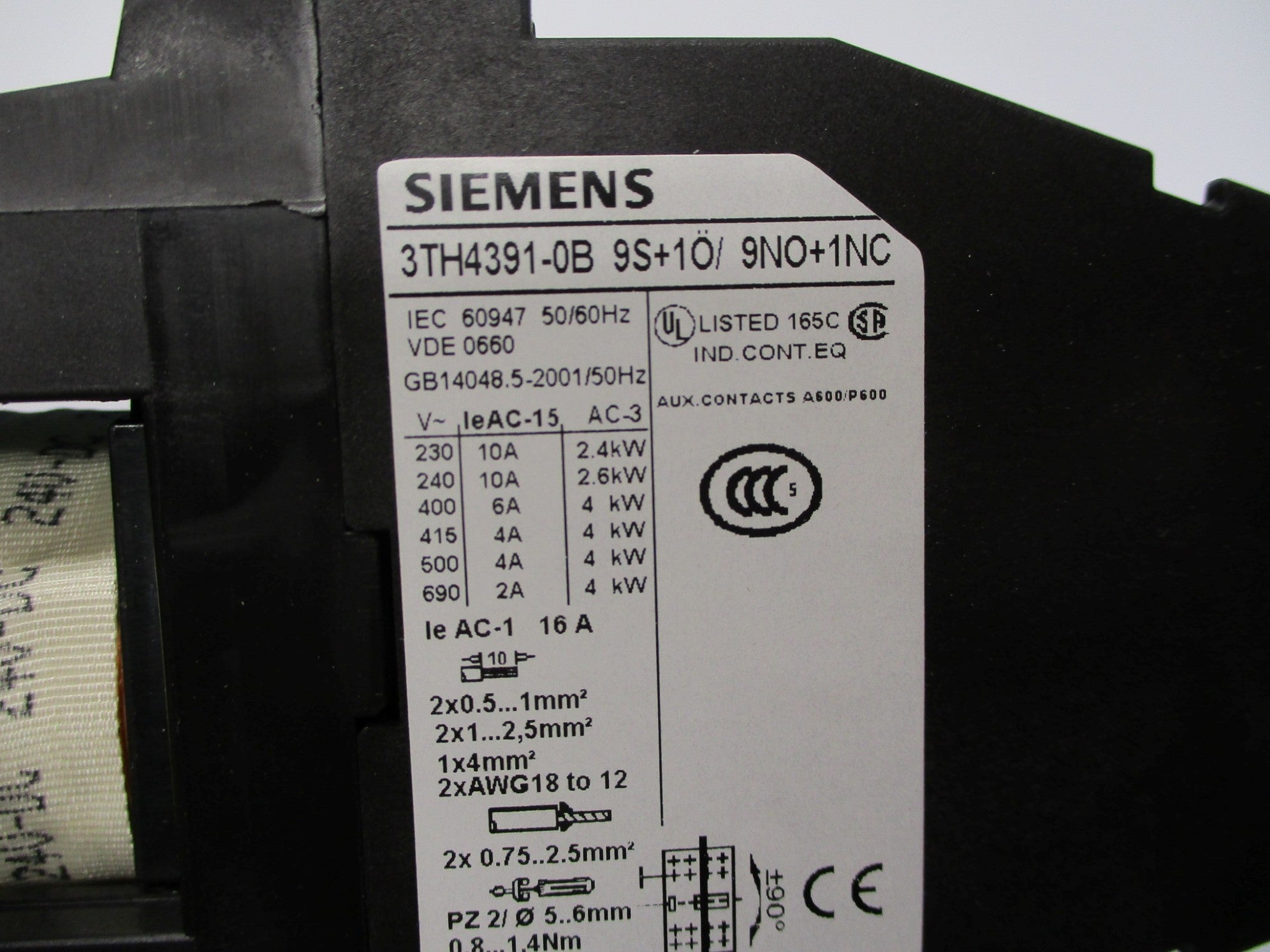 SIEMENS 3TH4391-0BB4 24VDC NSMP