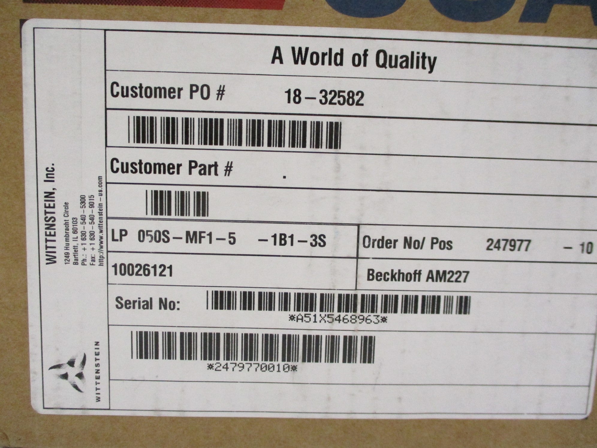 WITTENSTEIN LP050S-MF1-5-1B1-3S NSMP