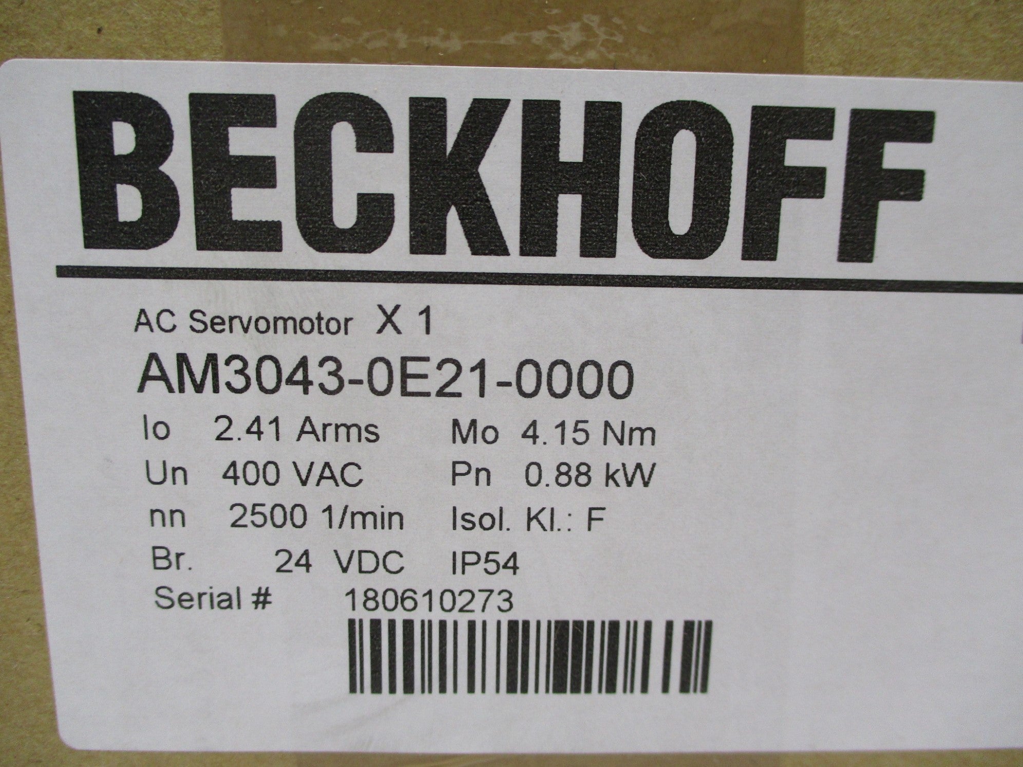 BECKHOFF AM3043-0E21-0000 NSMP