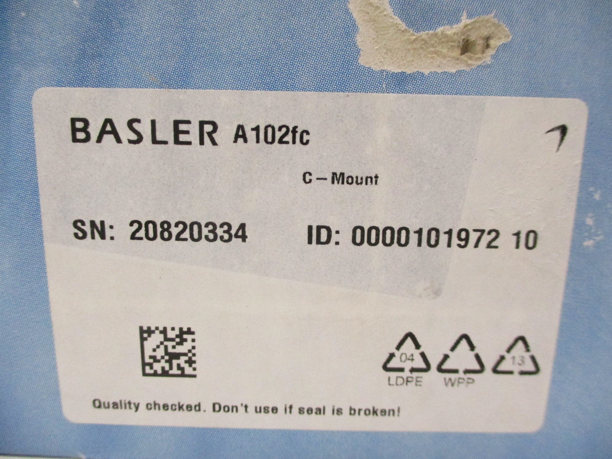BASLER A102FC NSMP