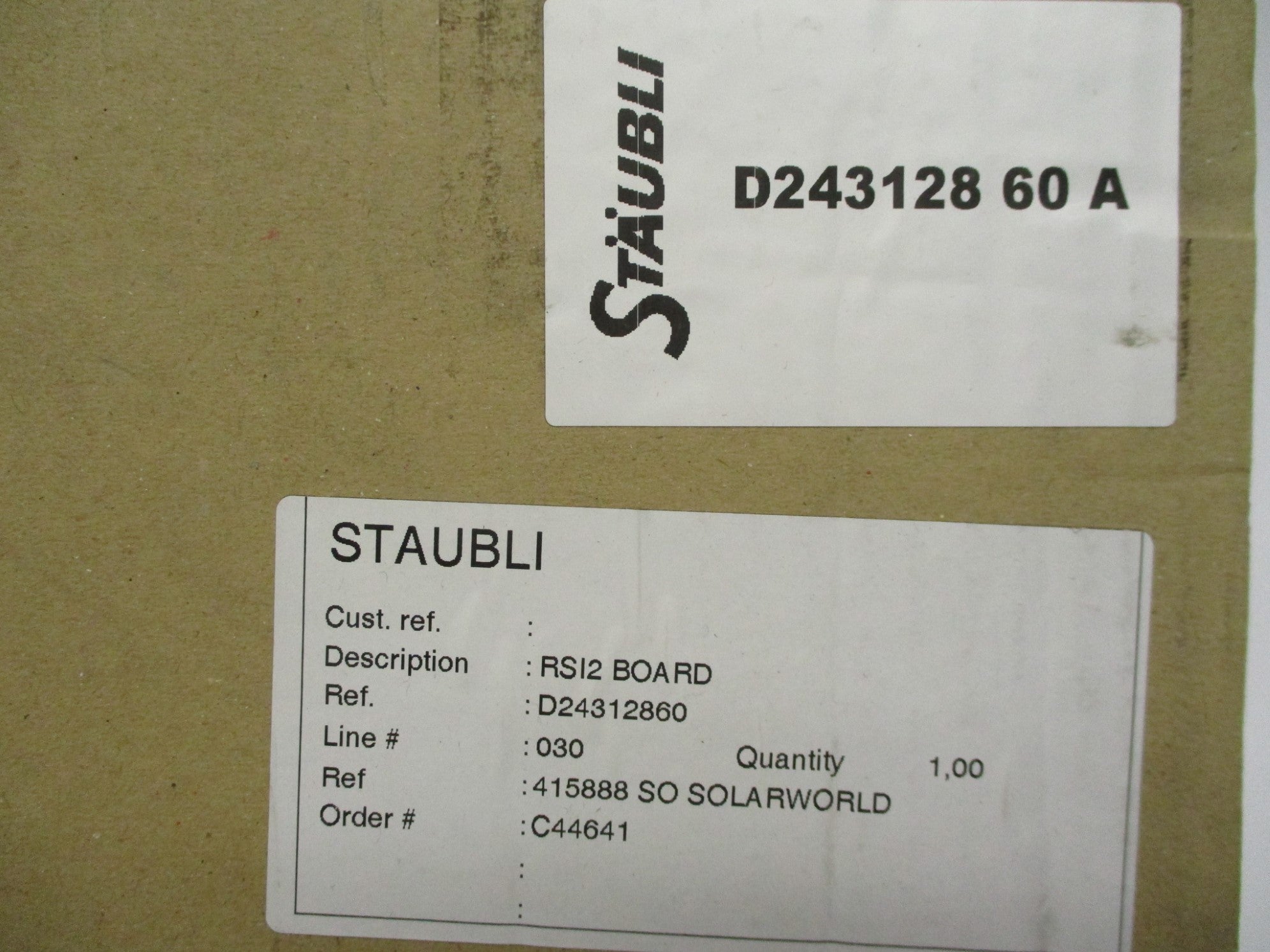 STAUBLI D24312860 RSI2 NSMP